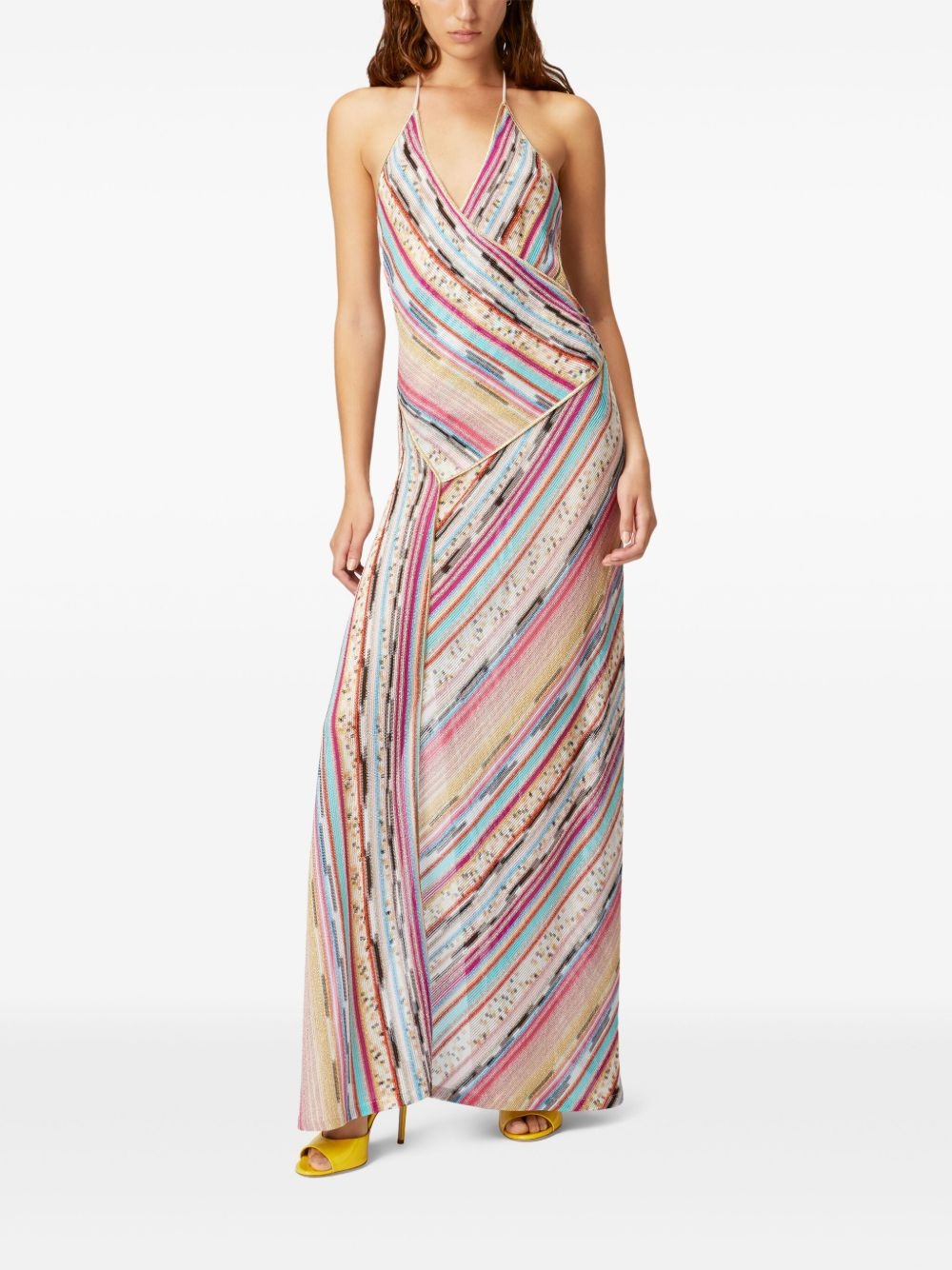 striped maxi dress - 3