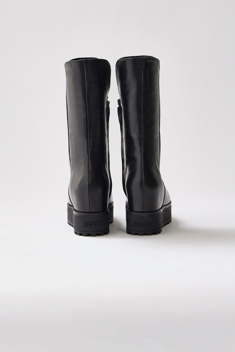 NOBLE shearling-lined wedge (R) Leather boot for women 8