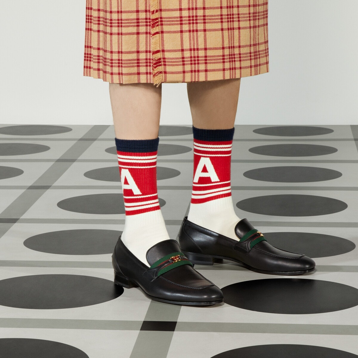 Gucci HA HA HA striped cotton socks - 3
