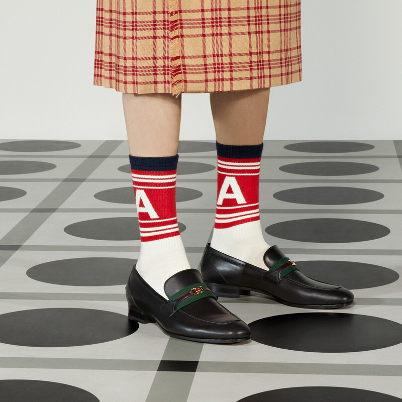 Gucci HA HA HA striped cotton socks 3