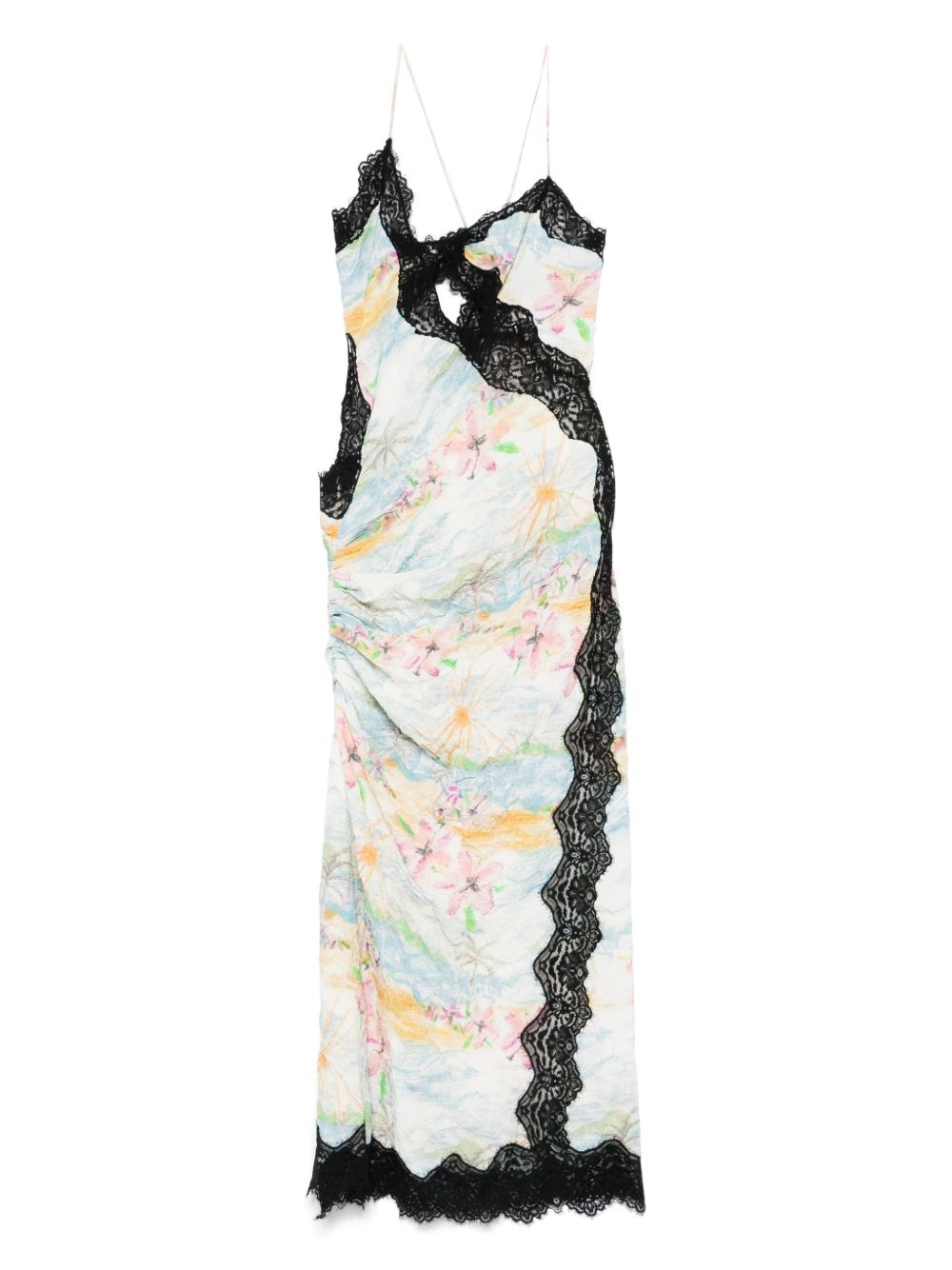 floral-print midi dress - 1