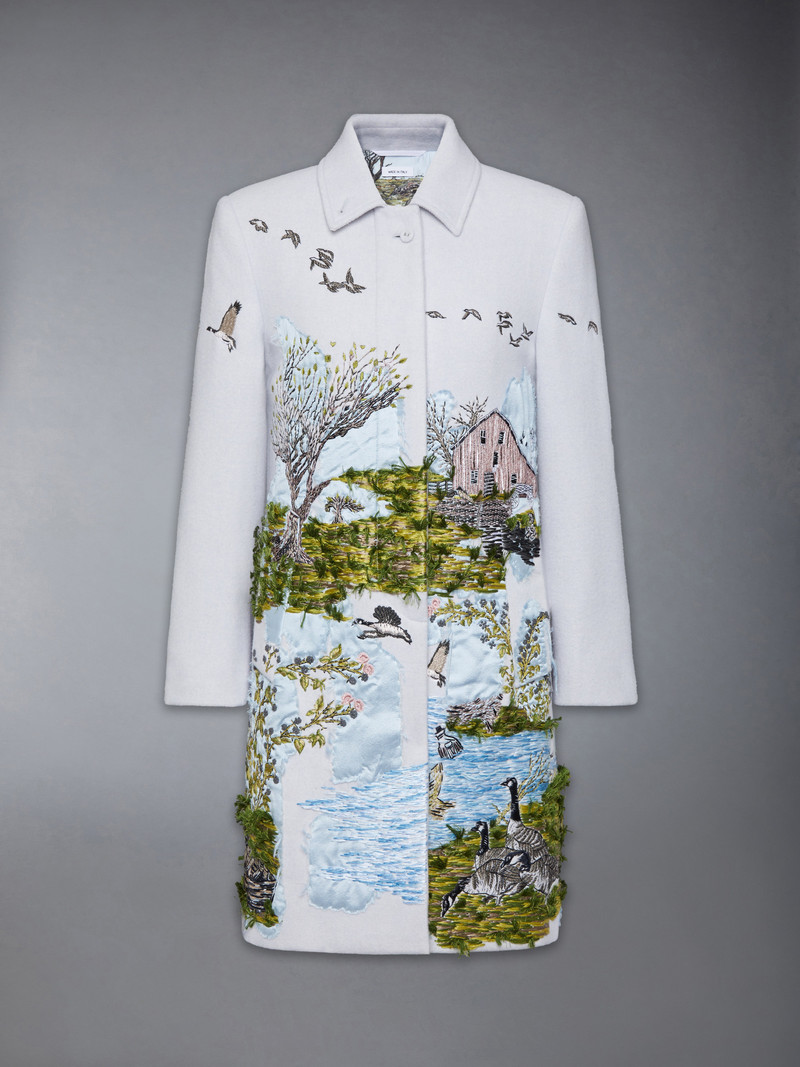 SCENIC TOILE APPLIQUE BAL COLLAR OVERCOAT 1