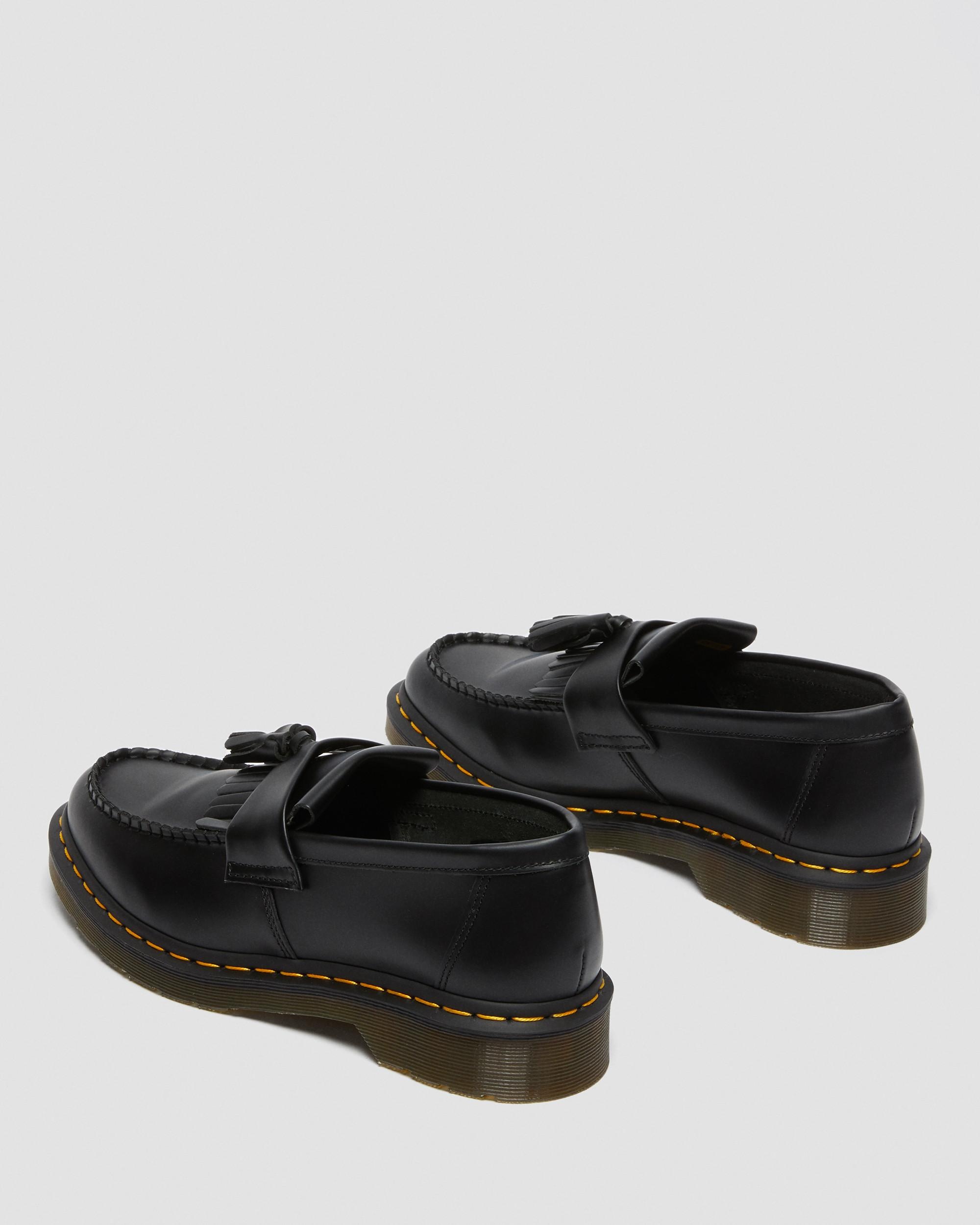 Adrian Yellow Stitch Leather Tassel Loafers - 11