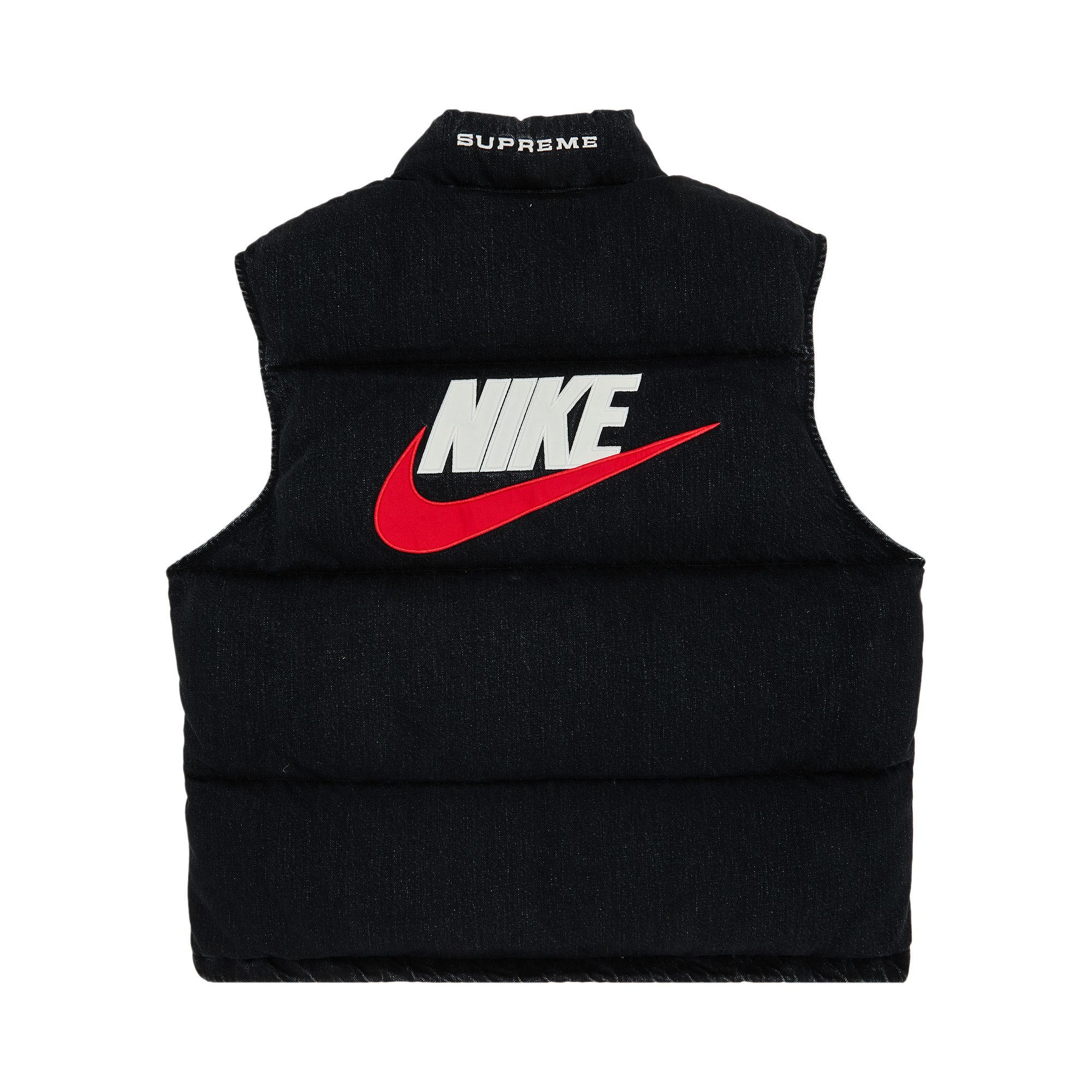 Supreme x Nike Denim Puffer Vest 'Black' - 2