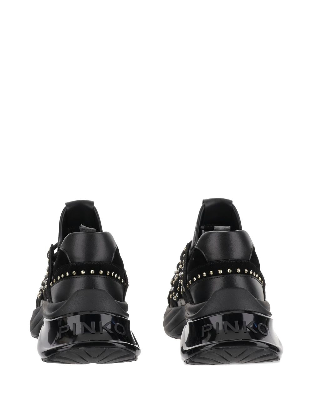 rhinestone-embellished lace-up sneakers - 3