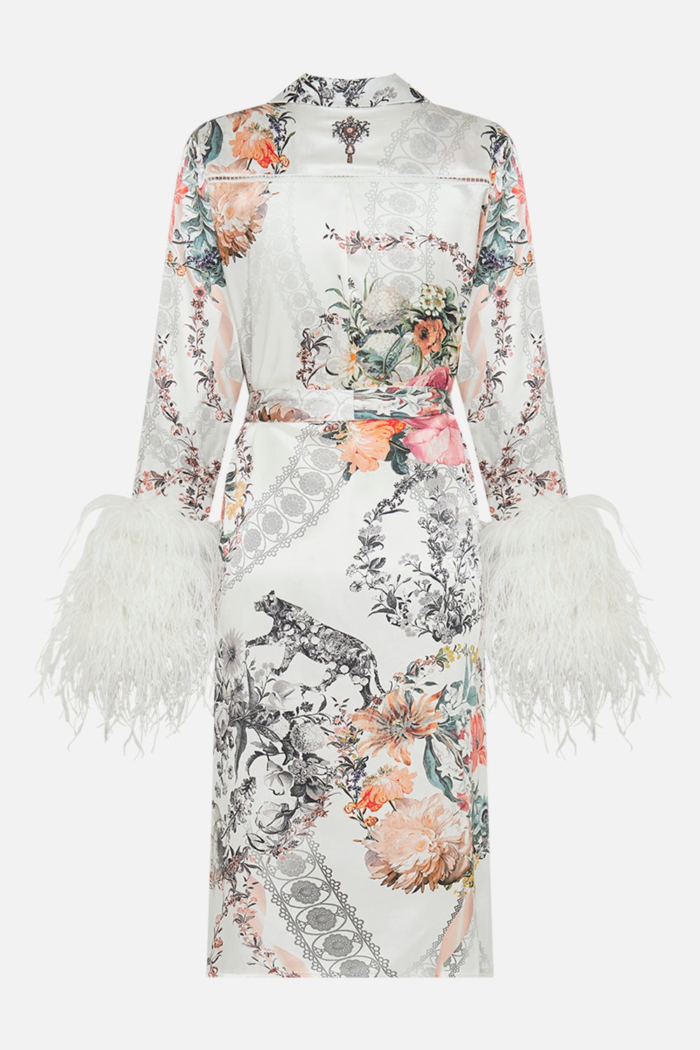SPLIT CUFF SOFT COAT WITH FEATHERS - 7