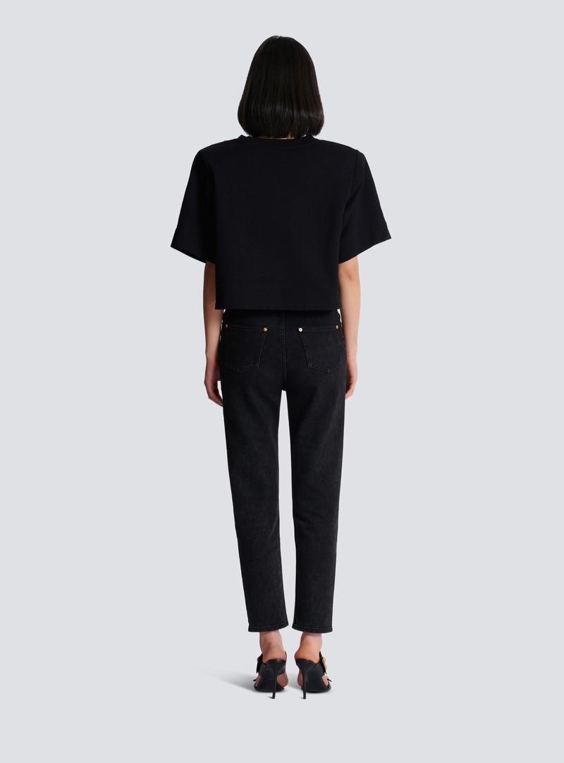 Cropped sweatshirt with buttons 4