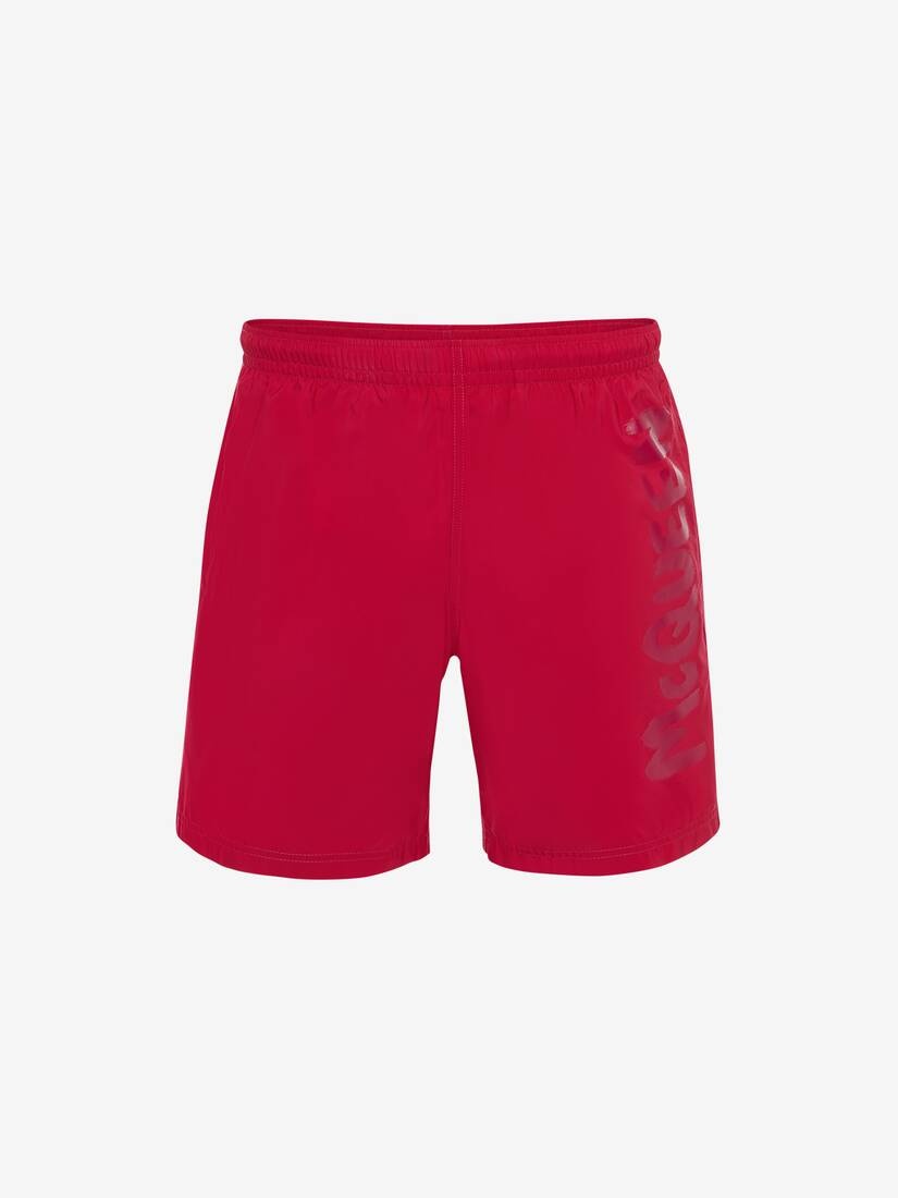 Mcqueen Graffiti Swim Shorts in Fuxia/pink - 1