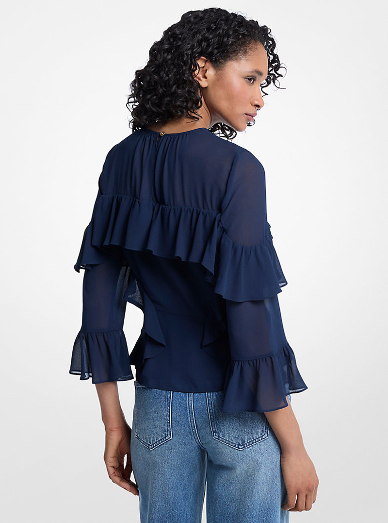 MICHAEL KORS Ruffled Georgette Blouse outlook