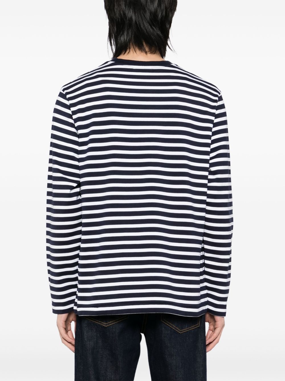 Bold Fox head patch regular marin T-shirt - 3