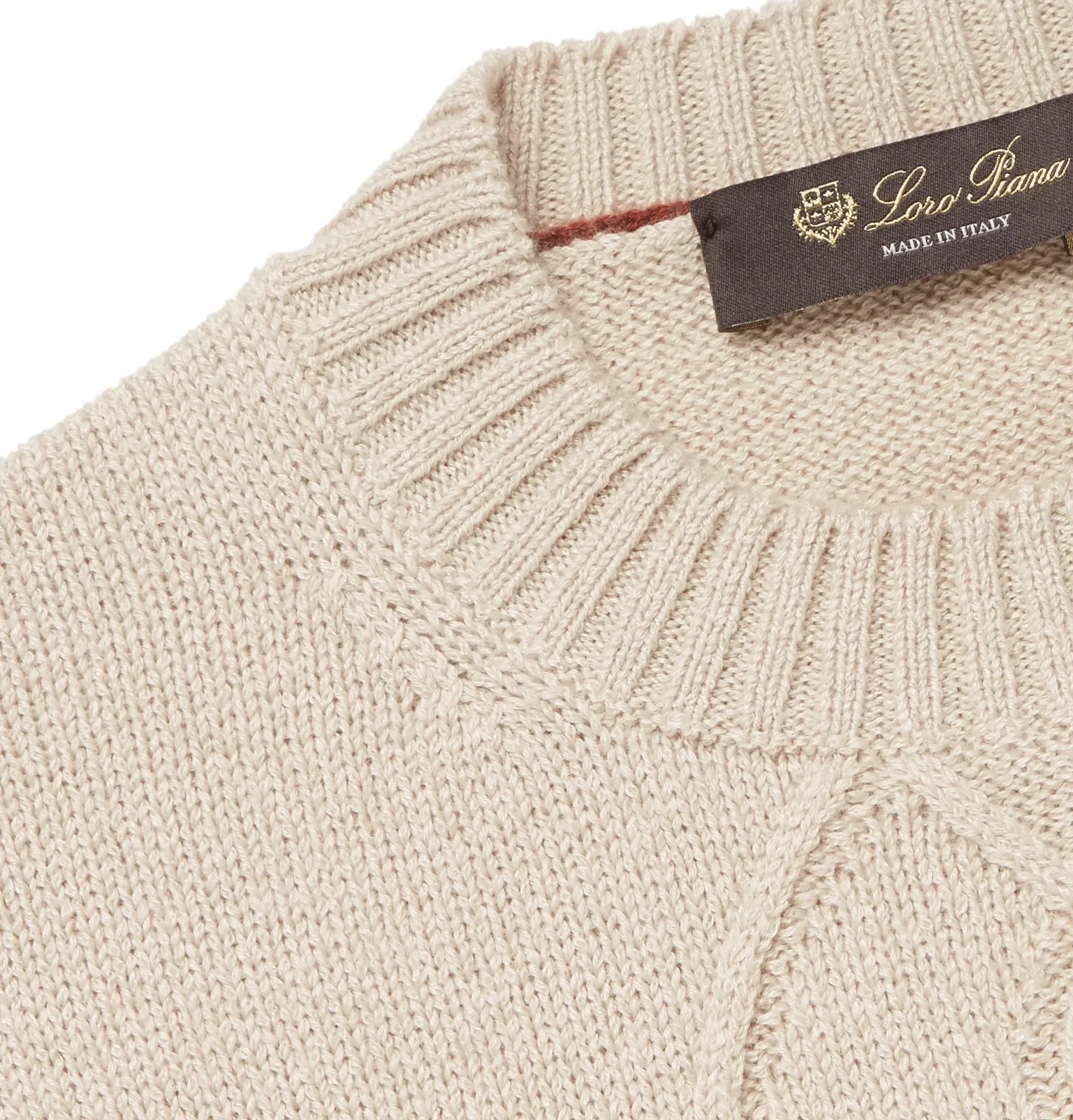 Cable-Knit Cashmere, Silk and Cotton-Blend Sweater - 6