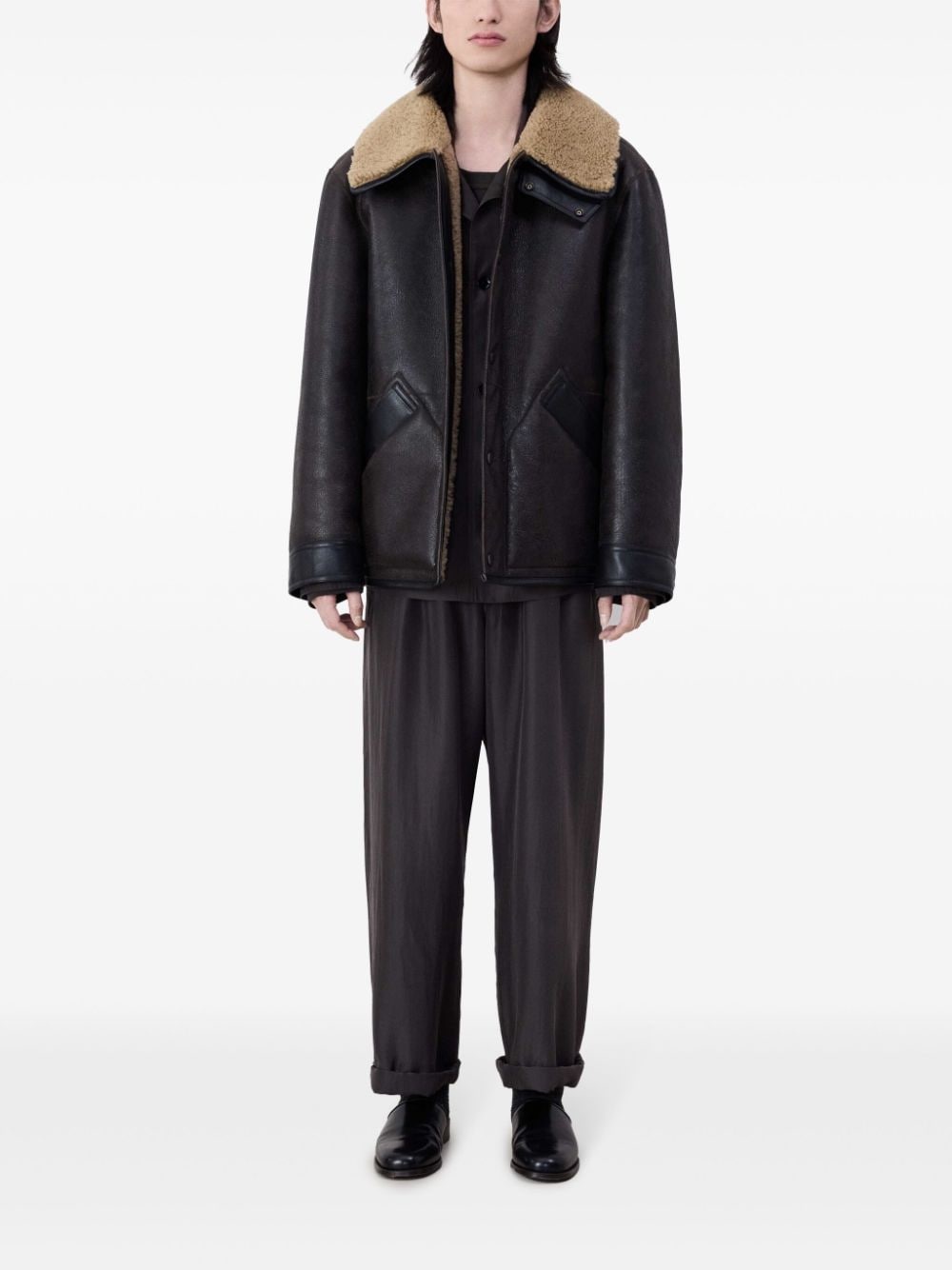 Shearling Leather Jacket - 2