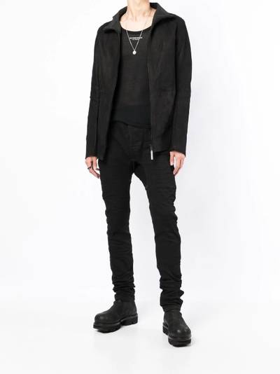 Boris Bidjan Saberi ruched skinny-fit trousers outlook