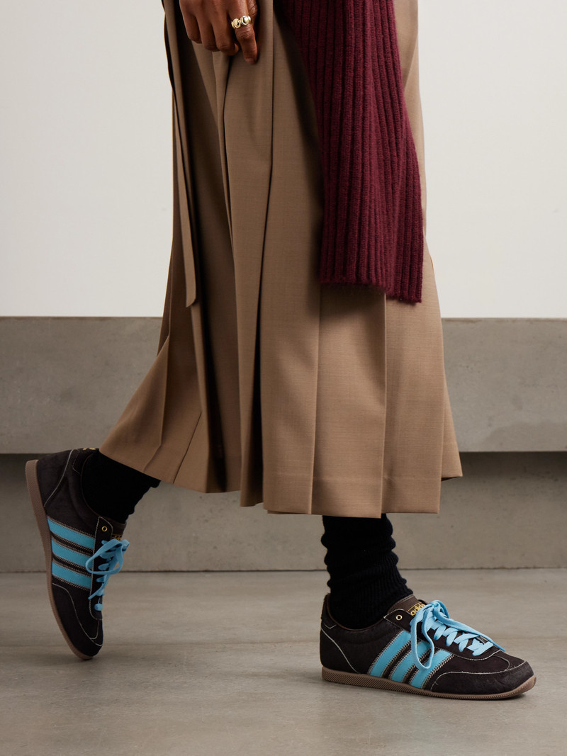 adidas Originals Japan W Leather-trimmed Calf Hair Sneakers outlook