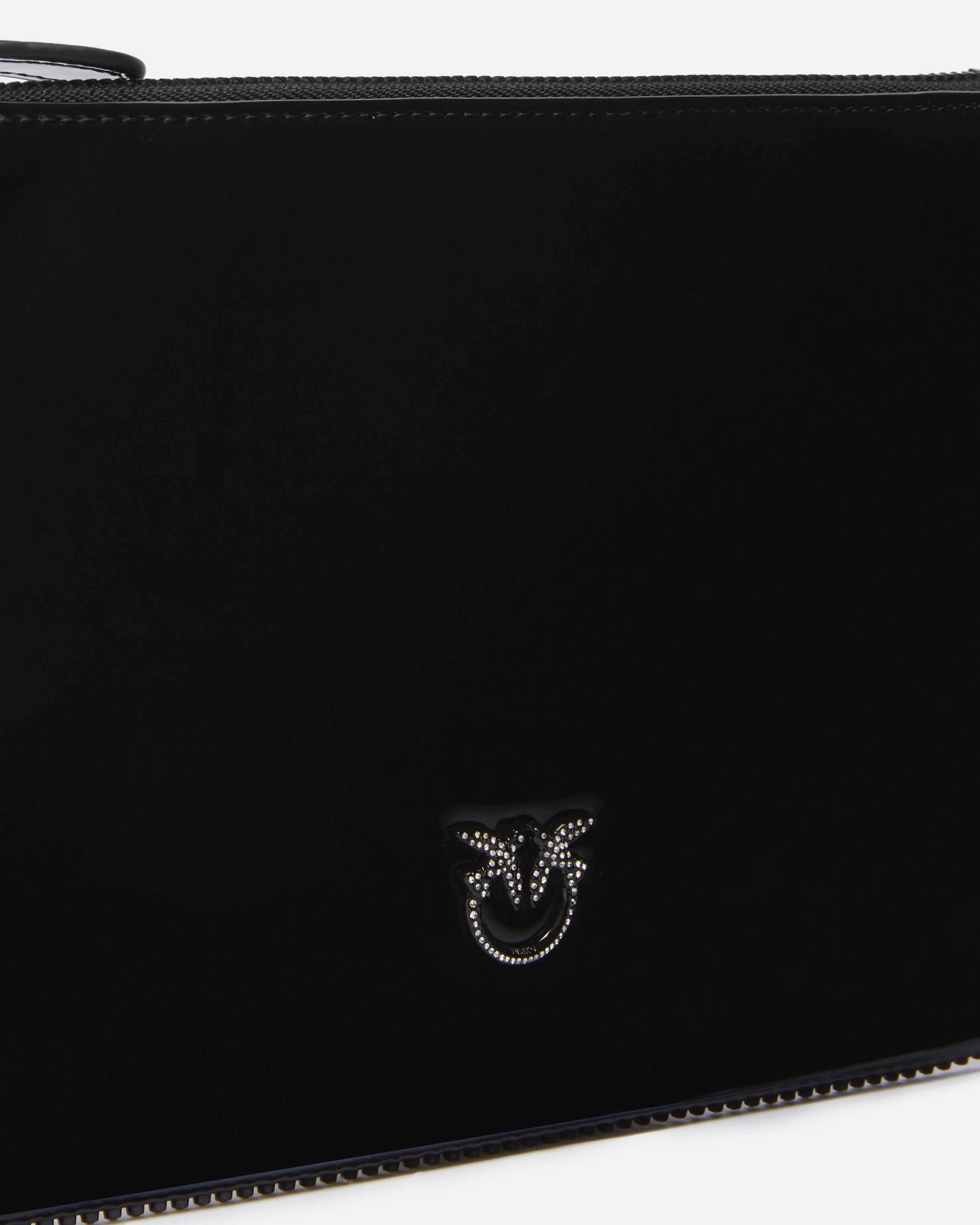 GLOSSY HANDBAG WITH RHINESTONES AND SHOULDER STRAP - 3