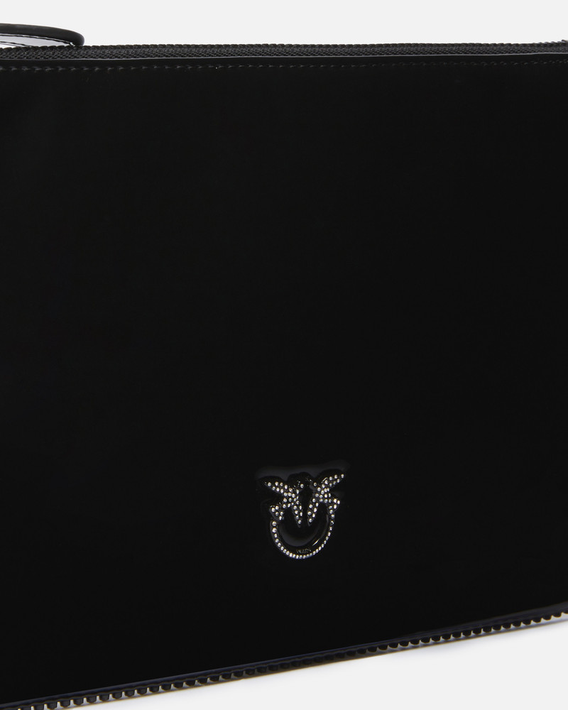 GLOSSY HANDBAG WITH RHINESTONES AND SHOULDER STRAP 3