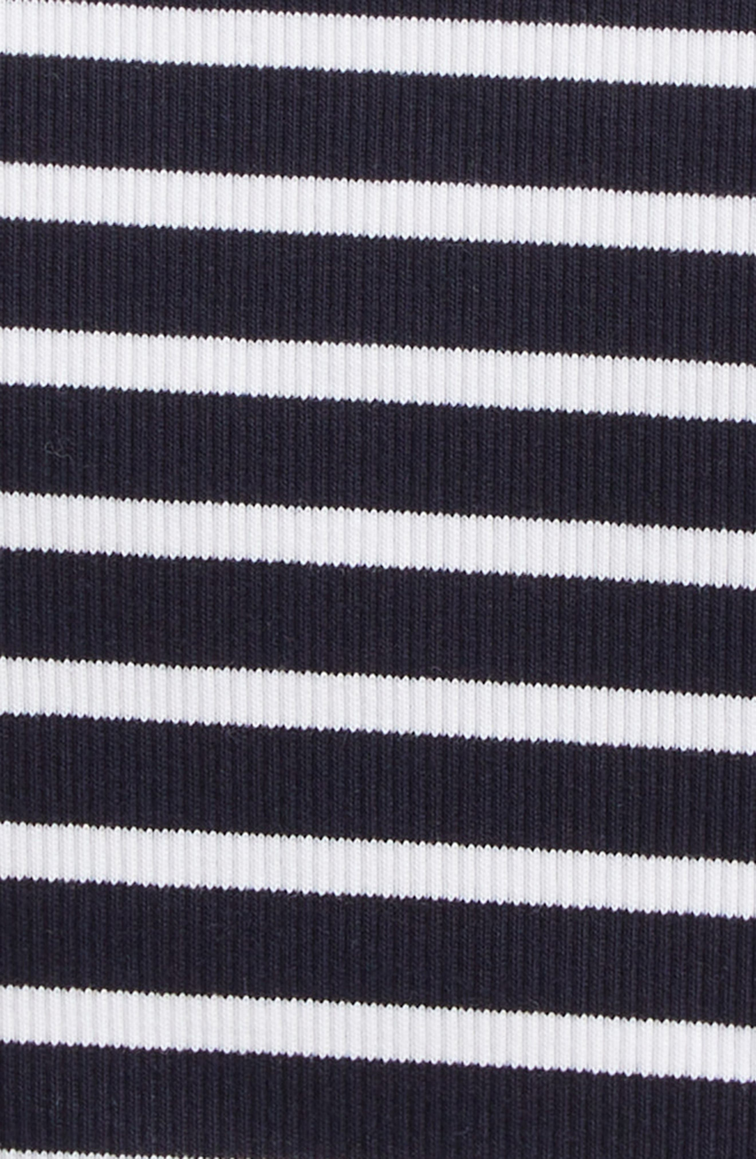 Veronica Beard Pruitt Stripe Stretch Cotton T-Shirt in Navy White at Nordstrom - 7