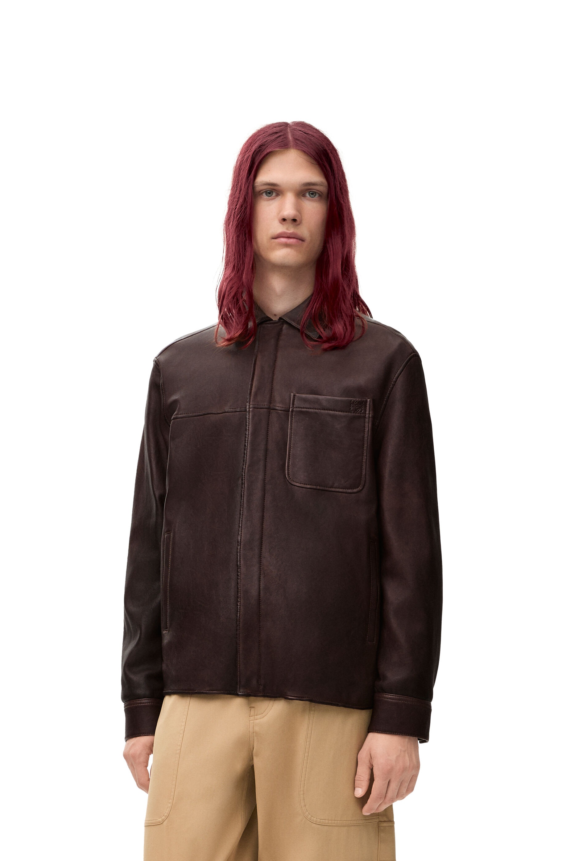 Overshirt in nappa lambskin - 3