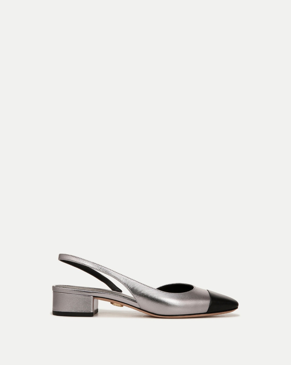 CECILE LEATHER CAP-TOE SLINGBACK - 1