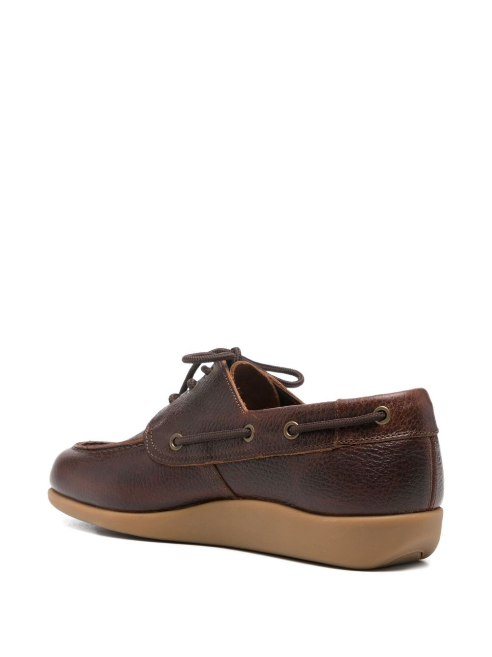 Gary Jobson leather lace-up boat shoes - 3