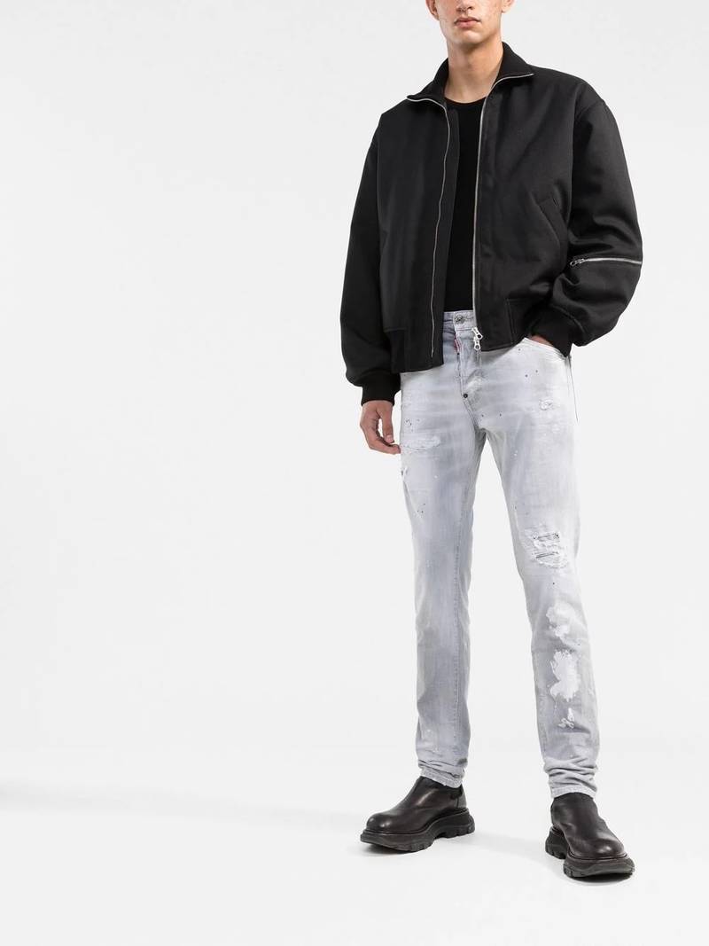 DSQUARED2 ripped-detail denim jeans outlook