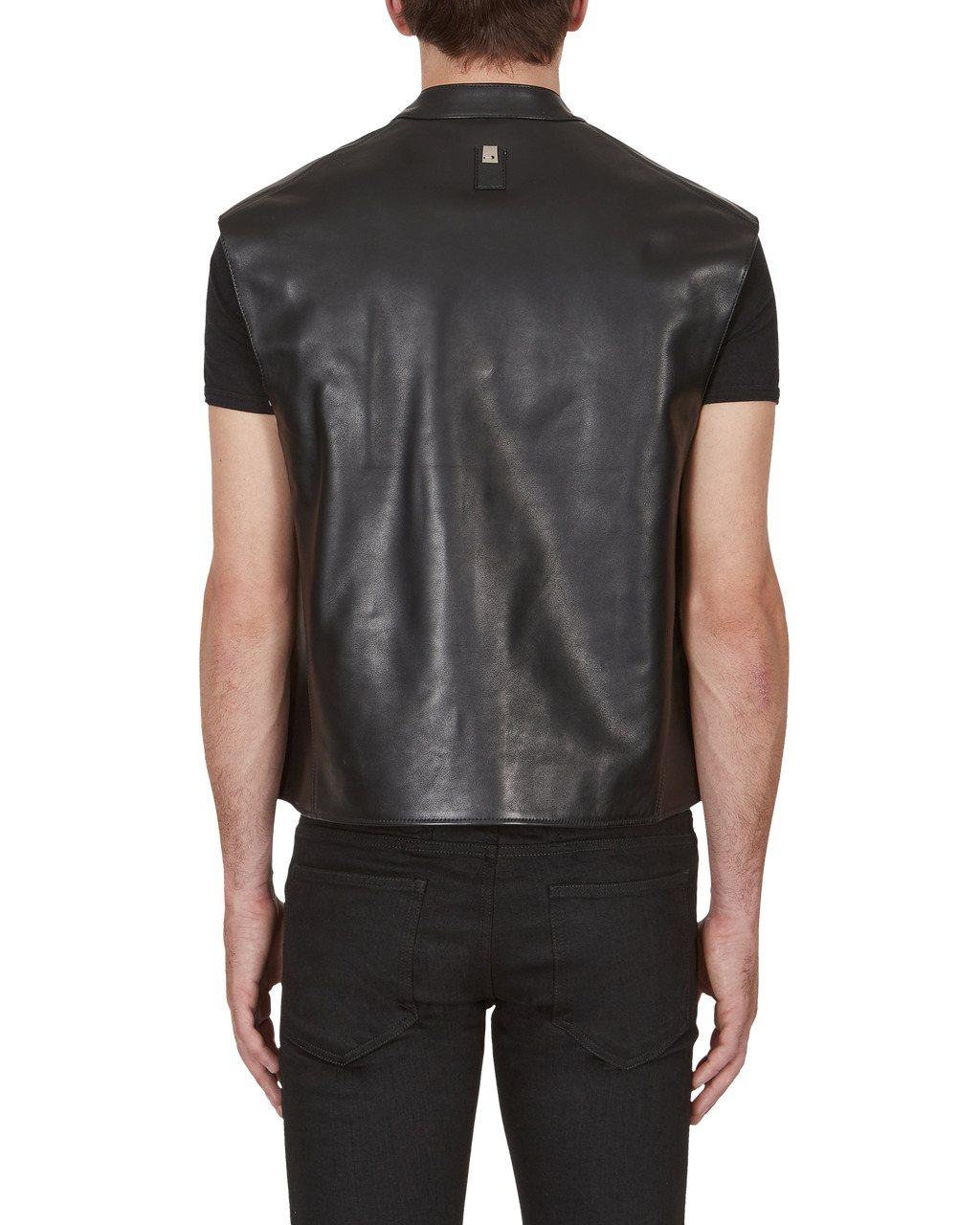 LEATHER LOGO RACER VEST - 5