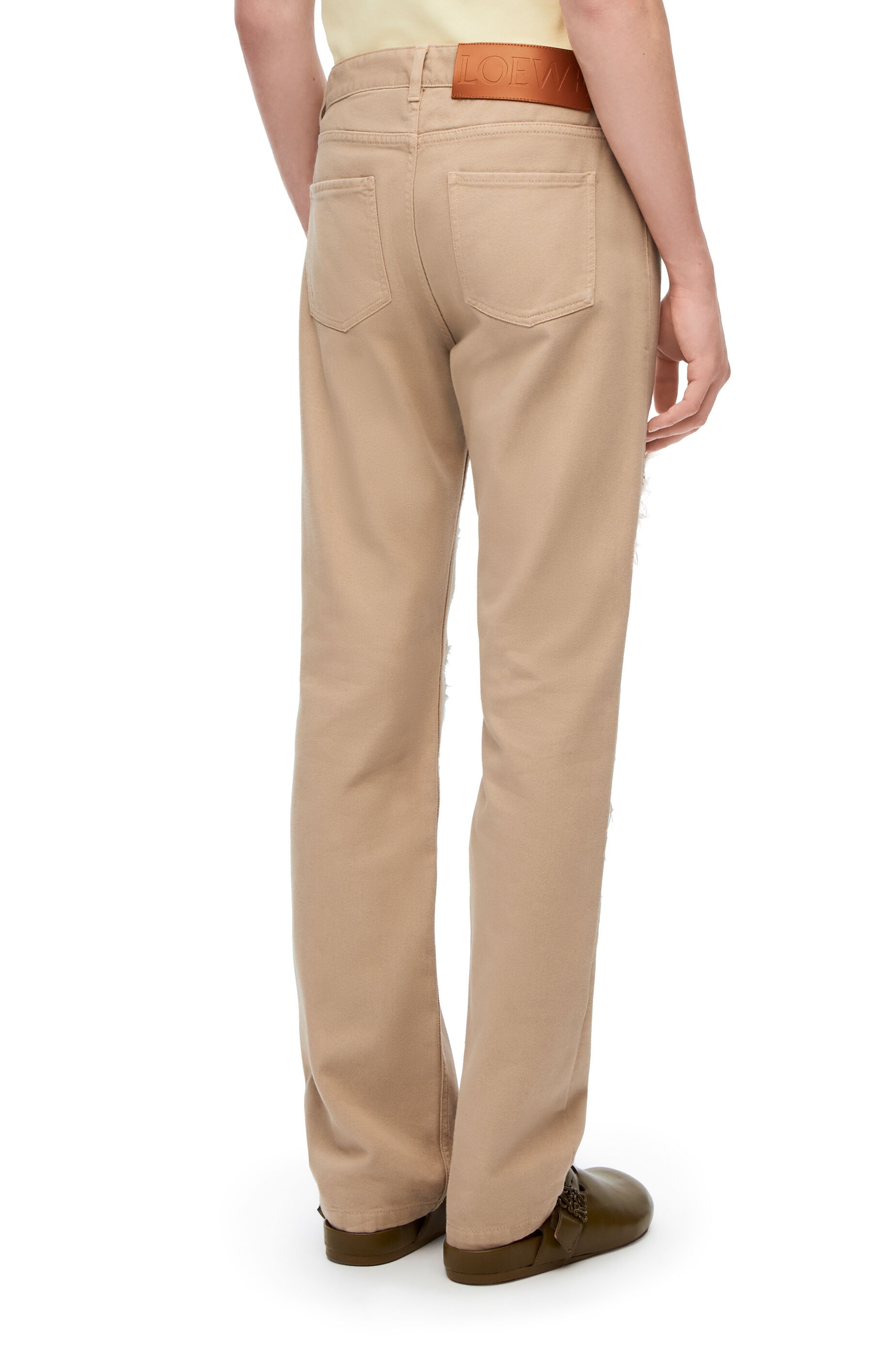 Ripped trousers in cotton - 4