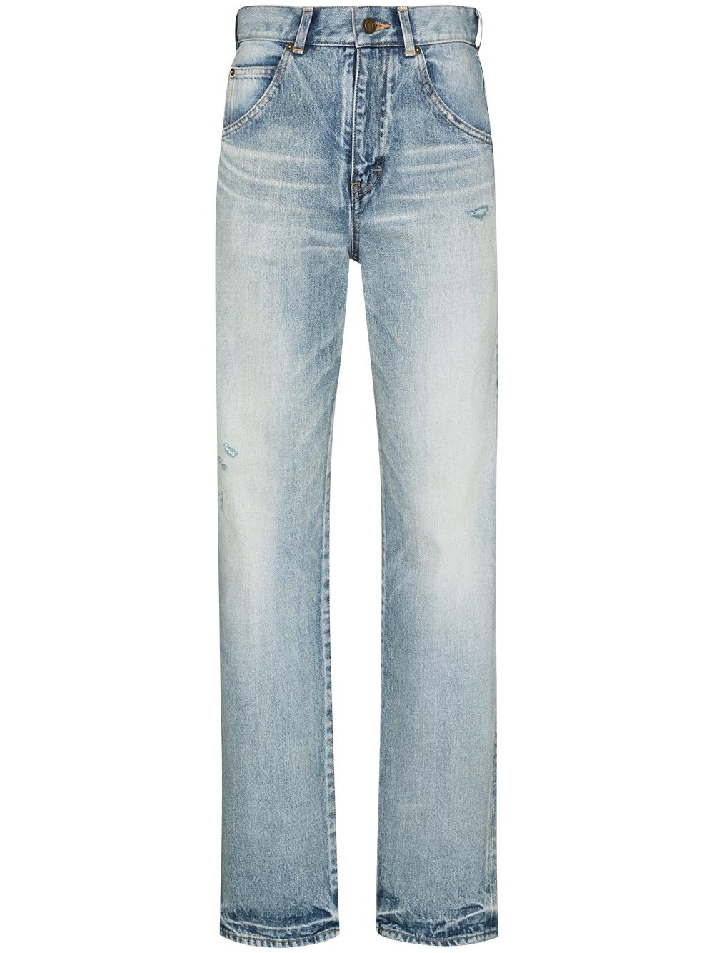 high-waisted straight-leg jeans - 1