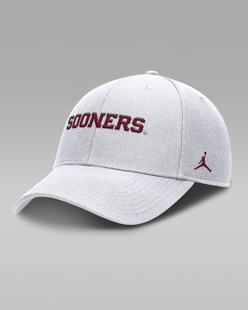 Oklahoma On-Field Rise Gameday Men's Jordan Brand Dri-FIT College Trucker Adjustable Hat 1