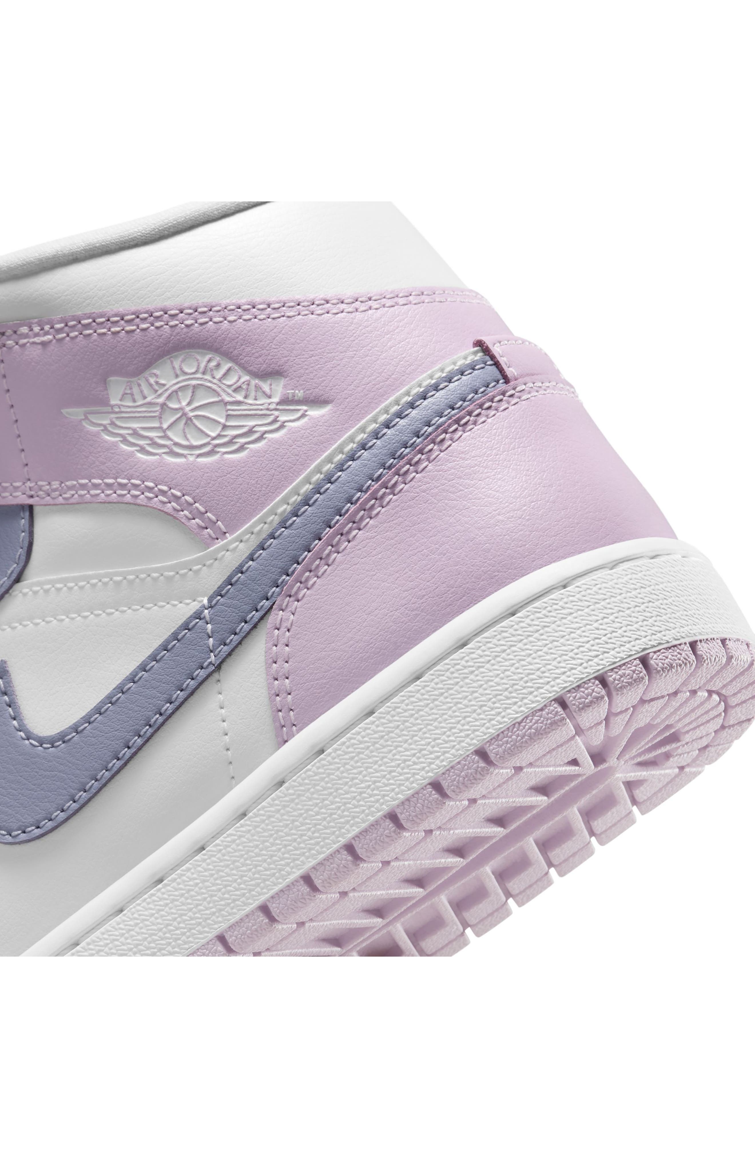 Air Jordan 1 Mid Sneaker in Indigo Haze/Doll/White at Nordstrom - 7