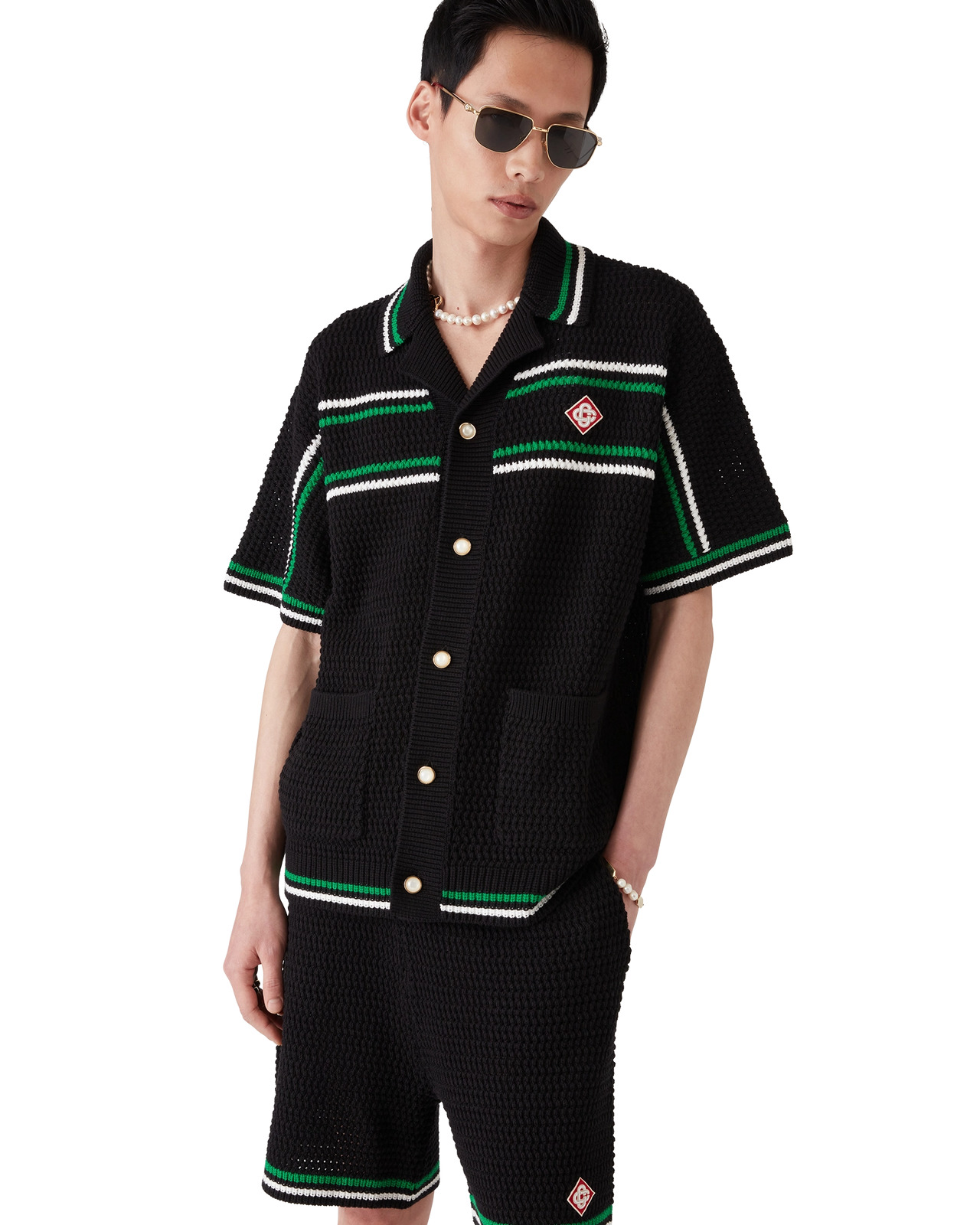 Crochet Tennis Shirt | Casablanca Paris - 4