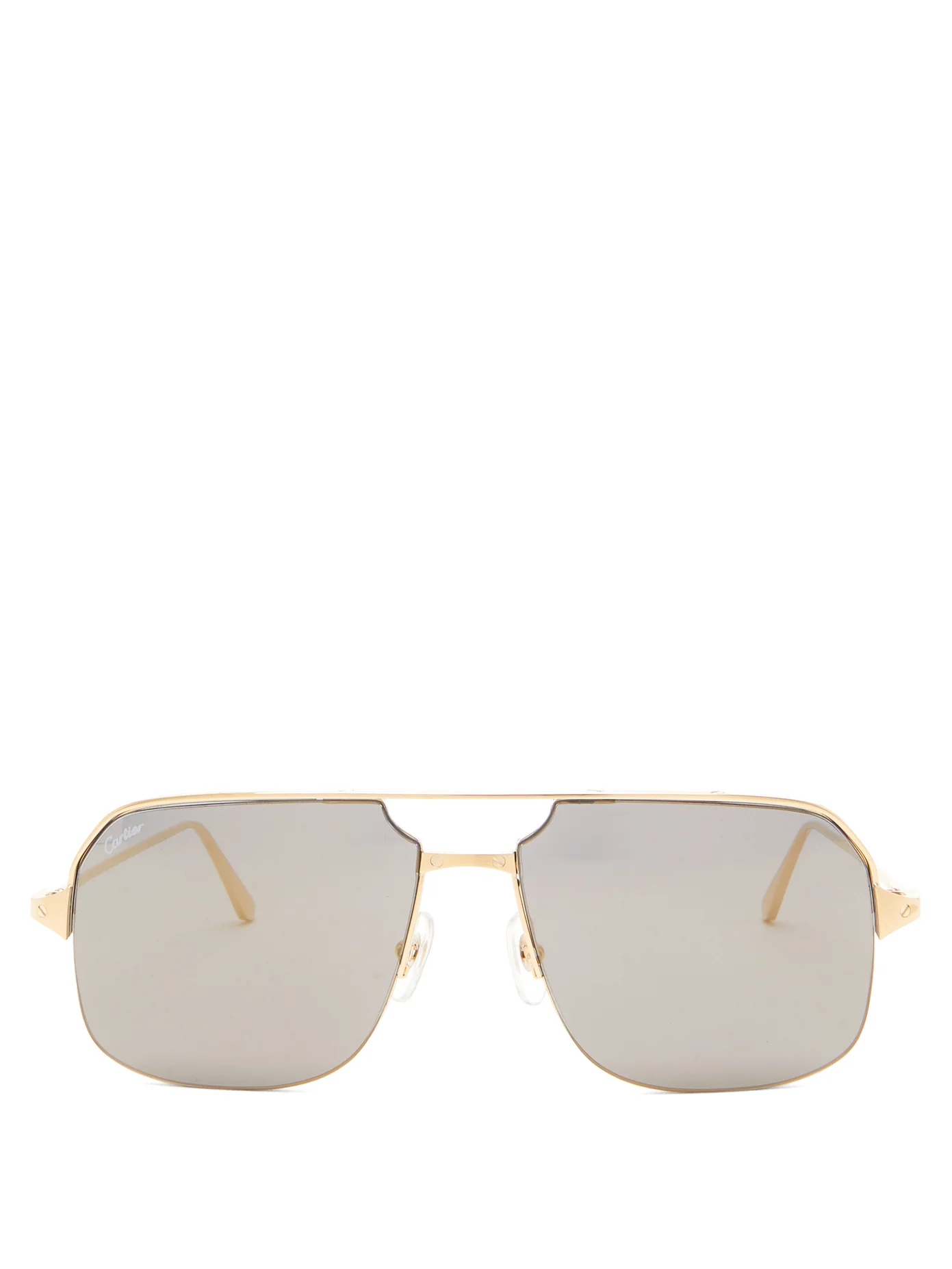 Bronze aviator metal sunglasses - 1