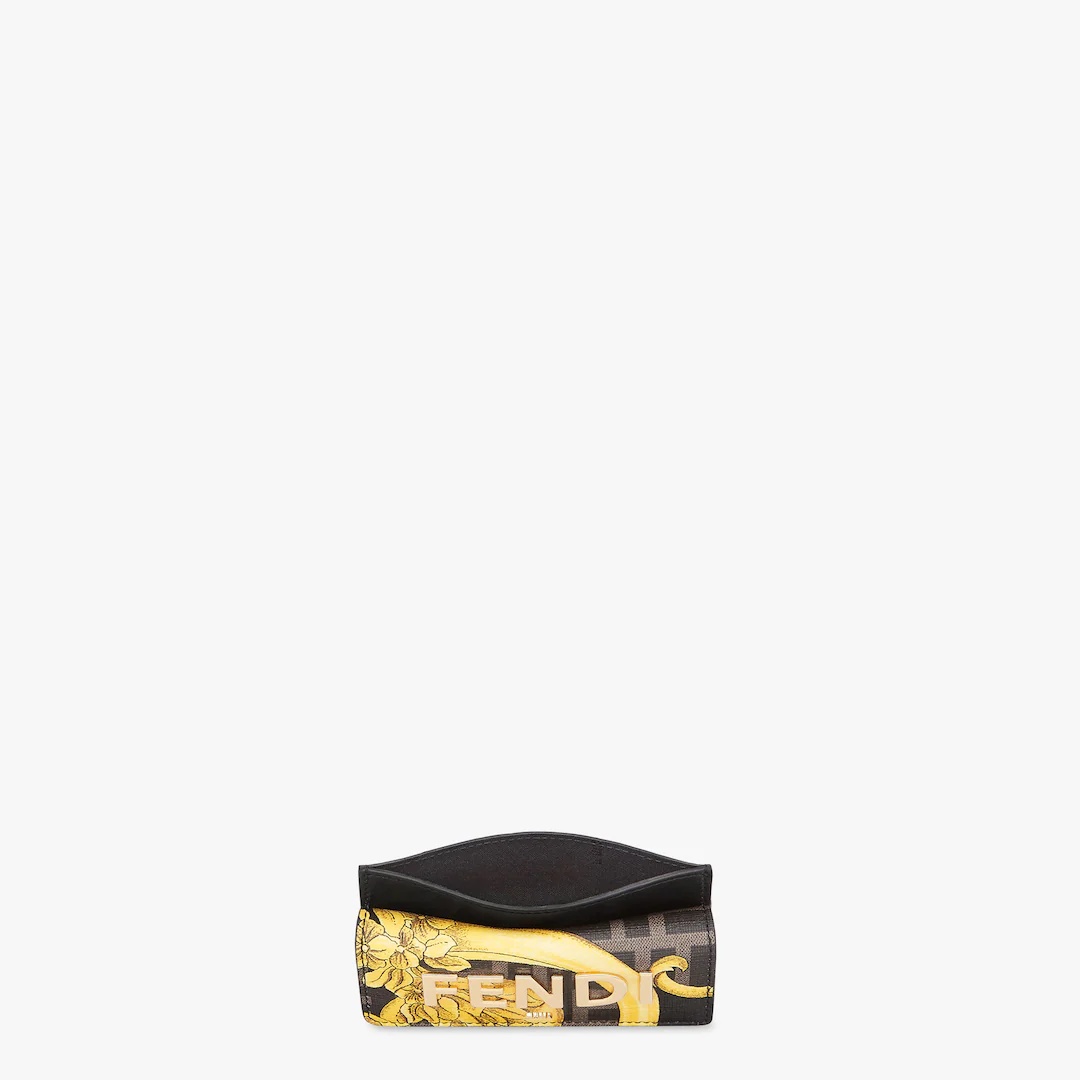 Fendace card holder in multicolor fabric - 4
