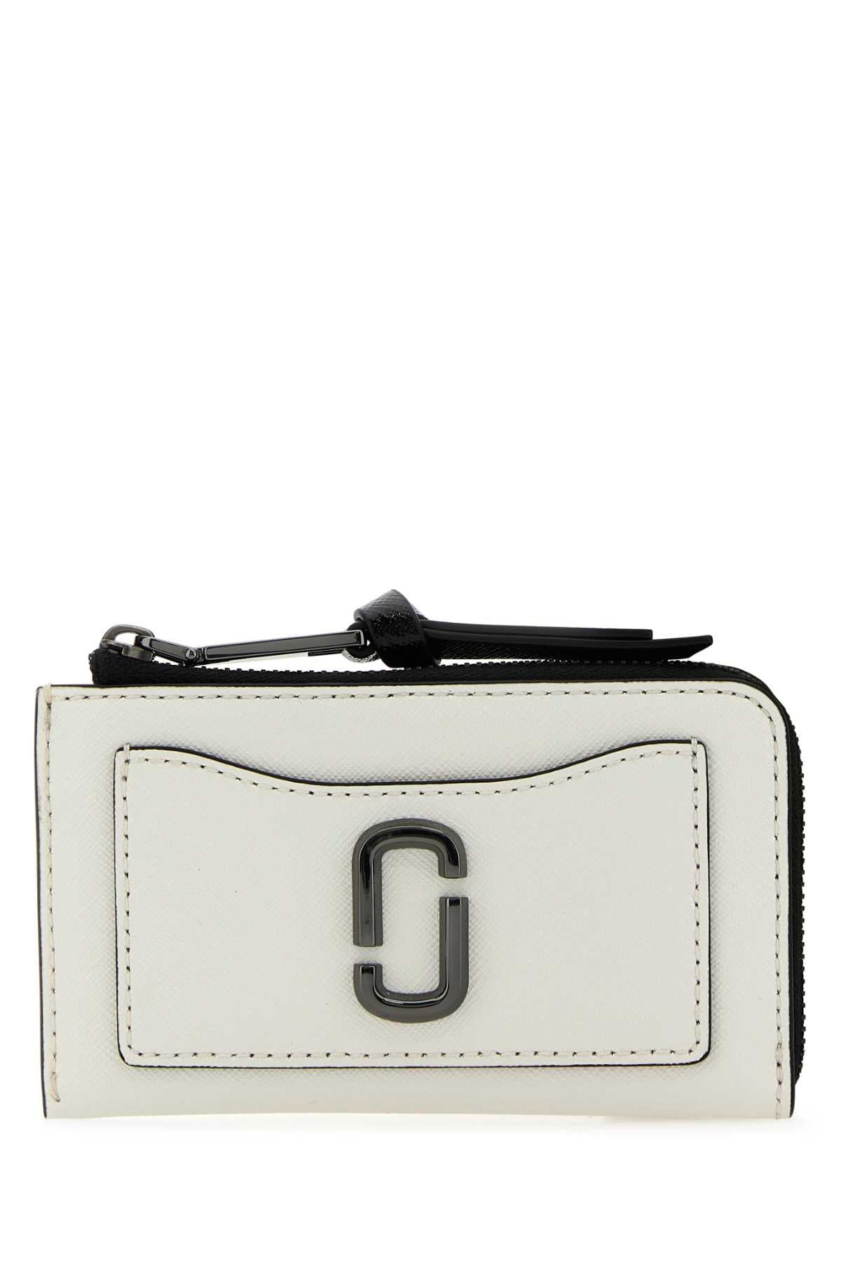Marc Jacobs Women White Leather Utility Snapshot Wallet - 1