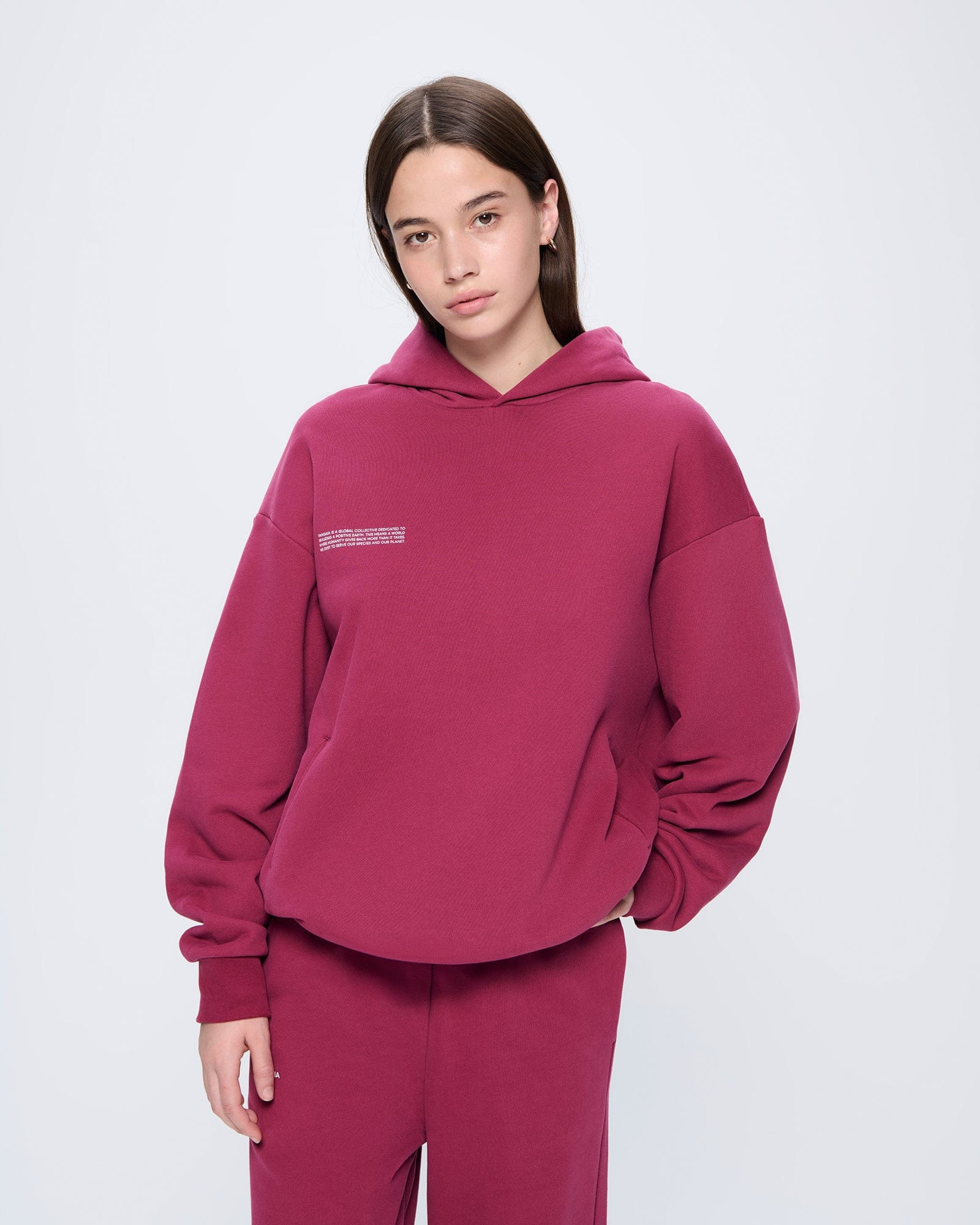 Womens 365 Midweight Hoodie - Milkyway Maroon - 2