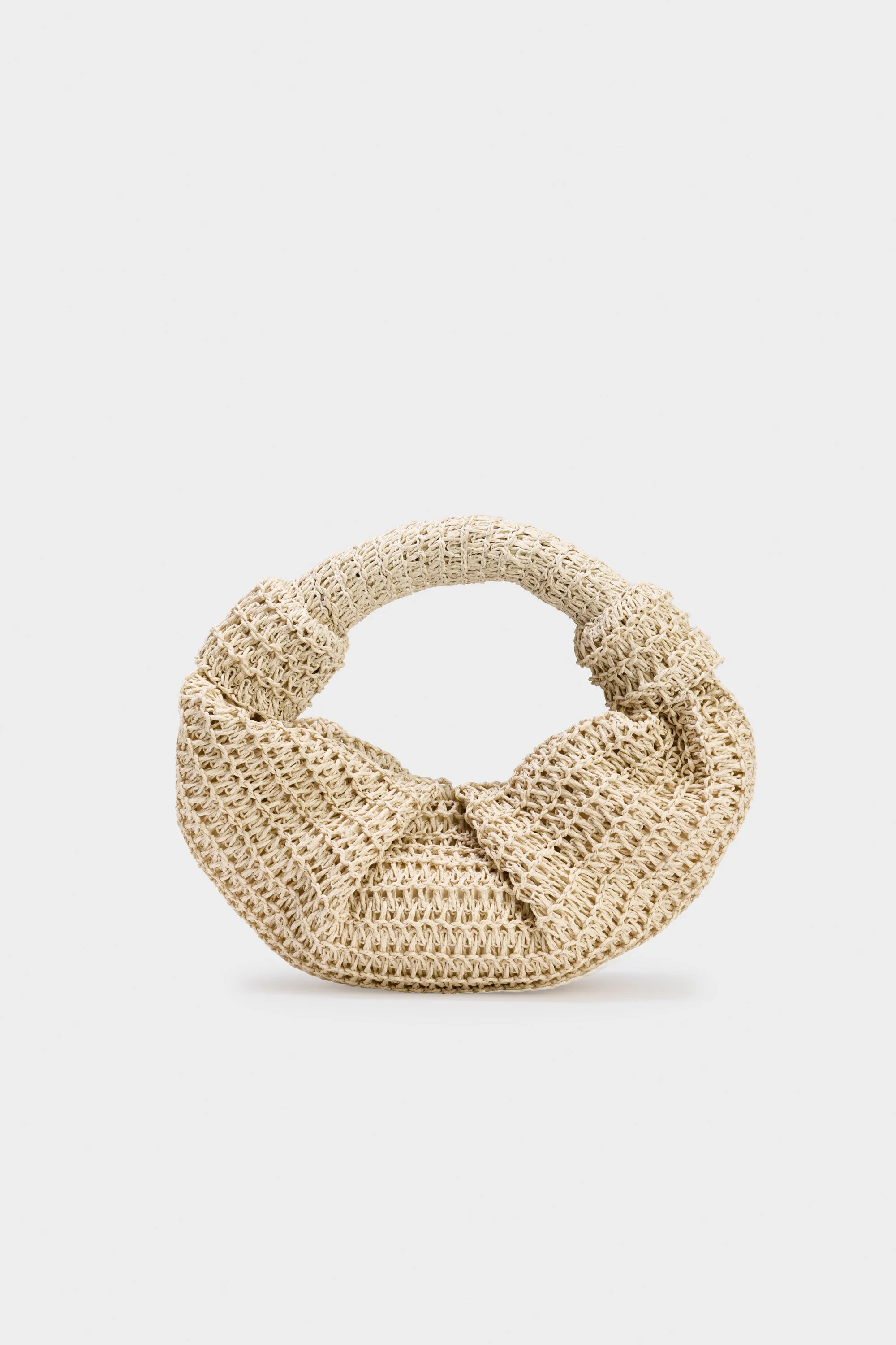 Raffia Lopsy Bag In Ivory - 1