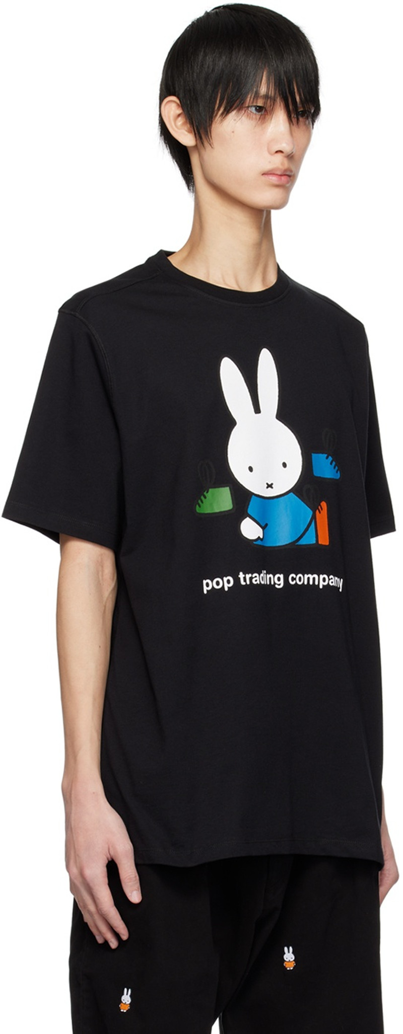 Pop Trading Company Black Miffy Footwear T-Shirt outlook