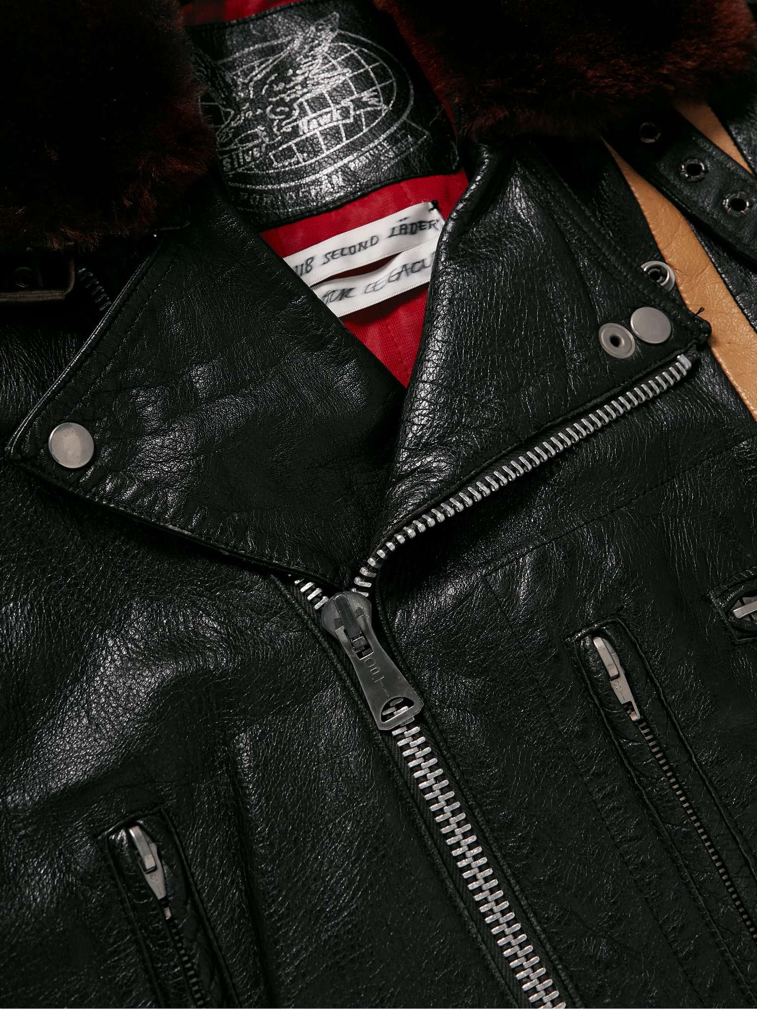 + 118 Second Läder Faux Fur-Trimmed Leather Jacket - 5