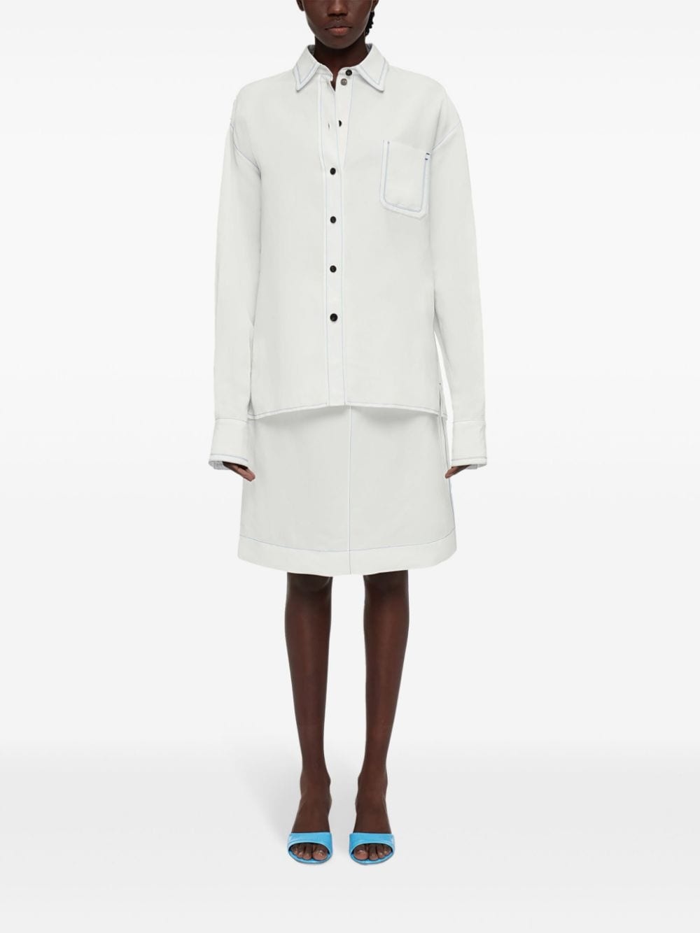 contrast-stitched shirt - 2