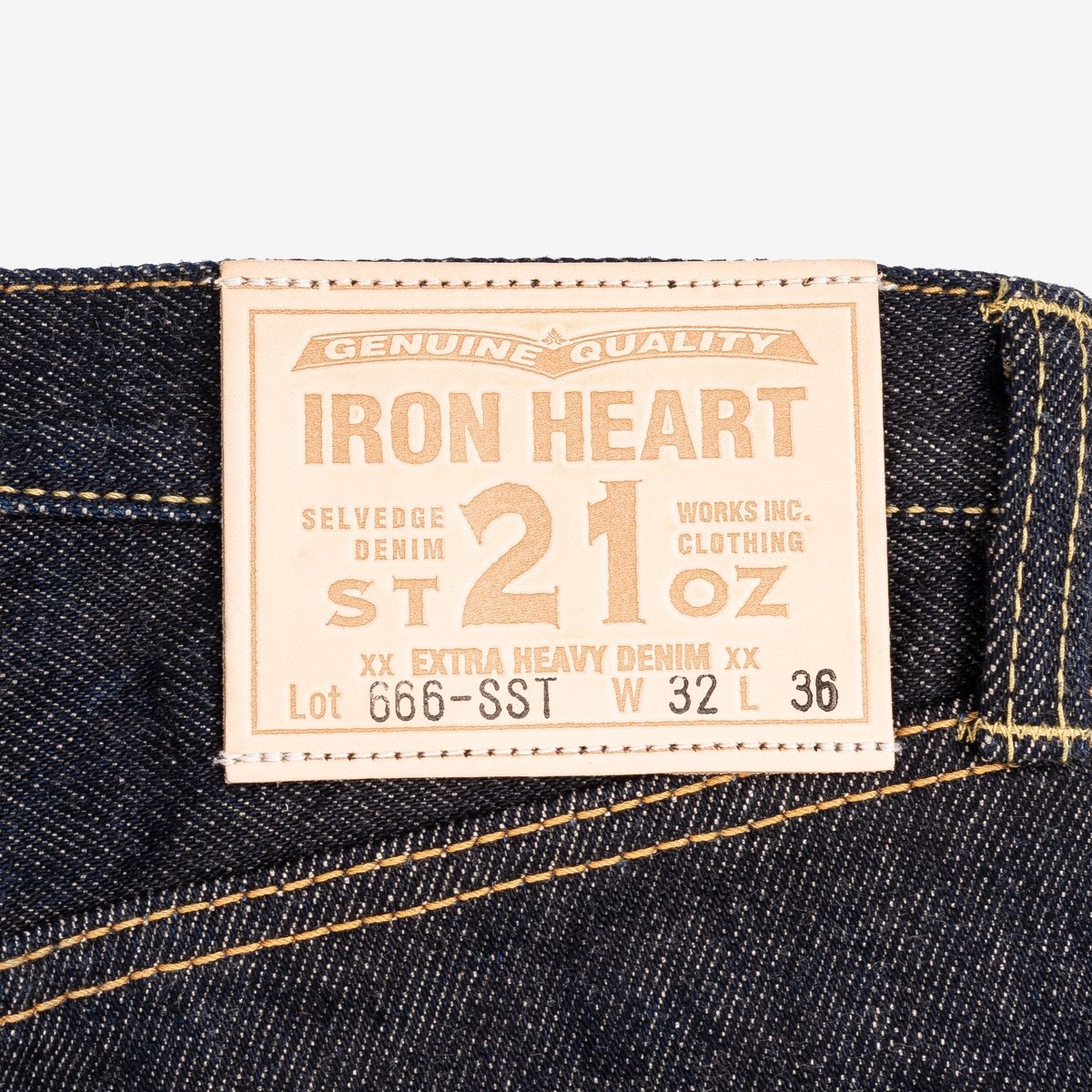 IH-666-SST 21oz Shinayaka Selvedge Denim Slim Straight Jeans - Indigo - 14