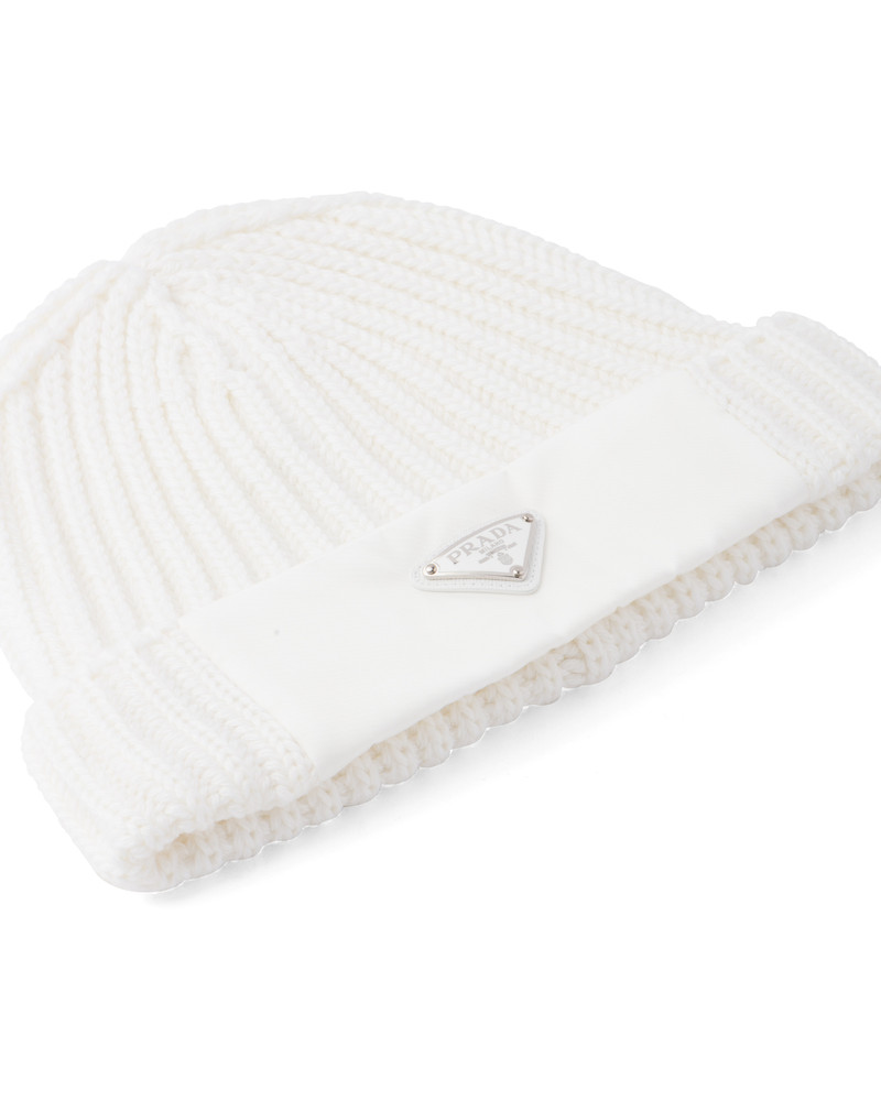 Re-Nylon gabardine and wool cap 3