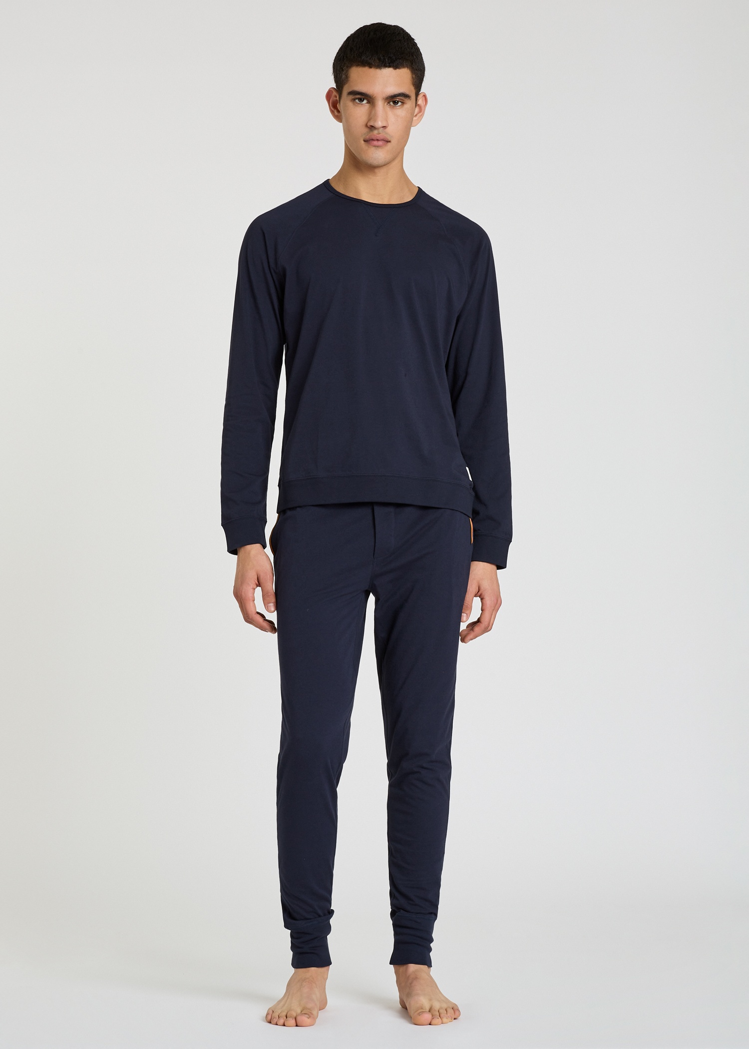 Navy Cotton Jersey Lounge Pants - 6