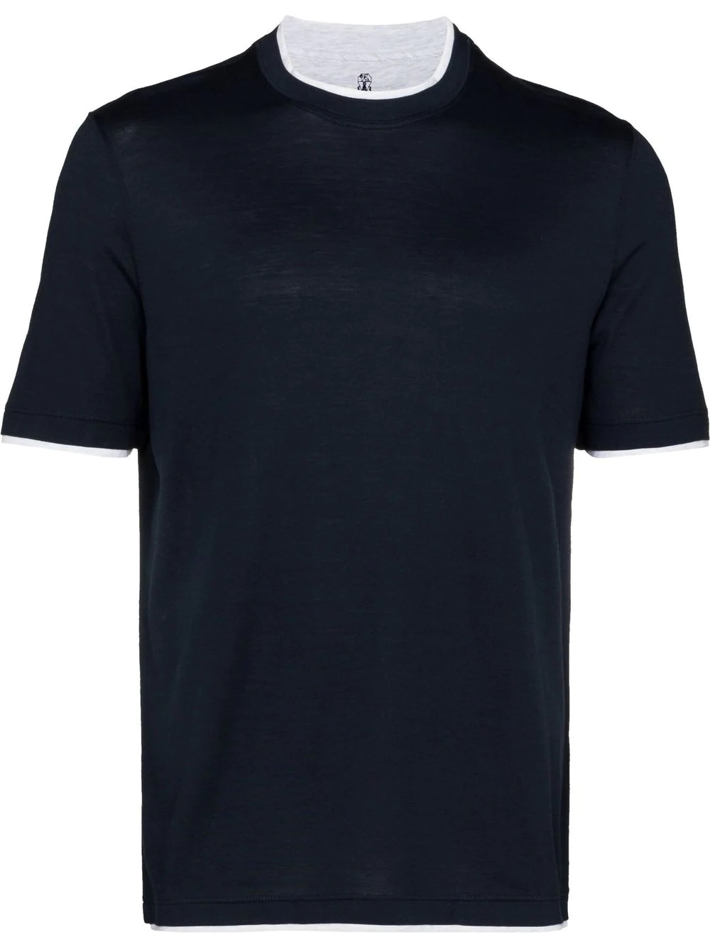 contrast-trim T-shirt - 1