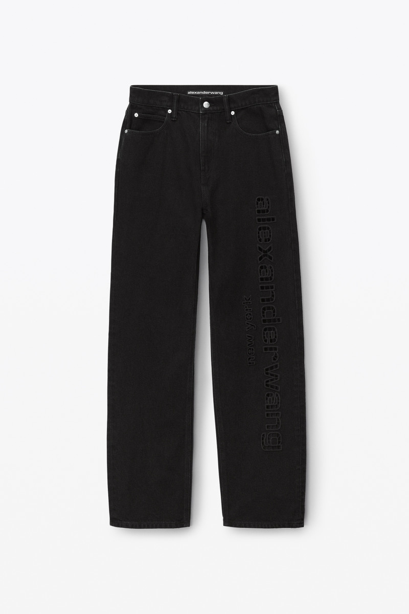 EZ cut-out logo jeans 1