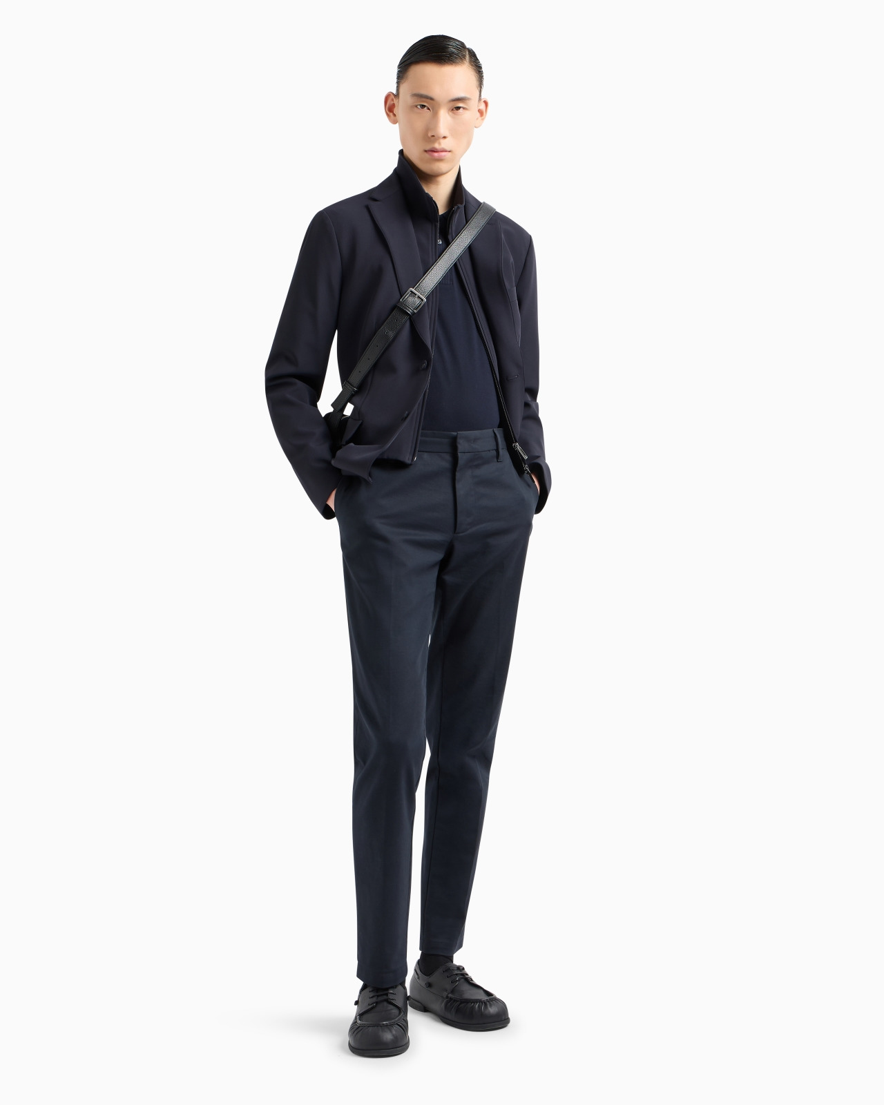 Single-breasted jacket with full-zip detachable inner panel in smooth lightweight nylon - 4