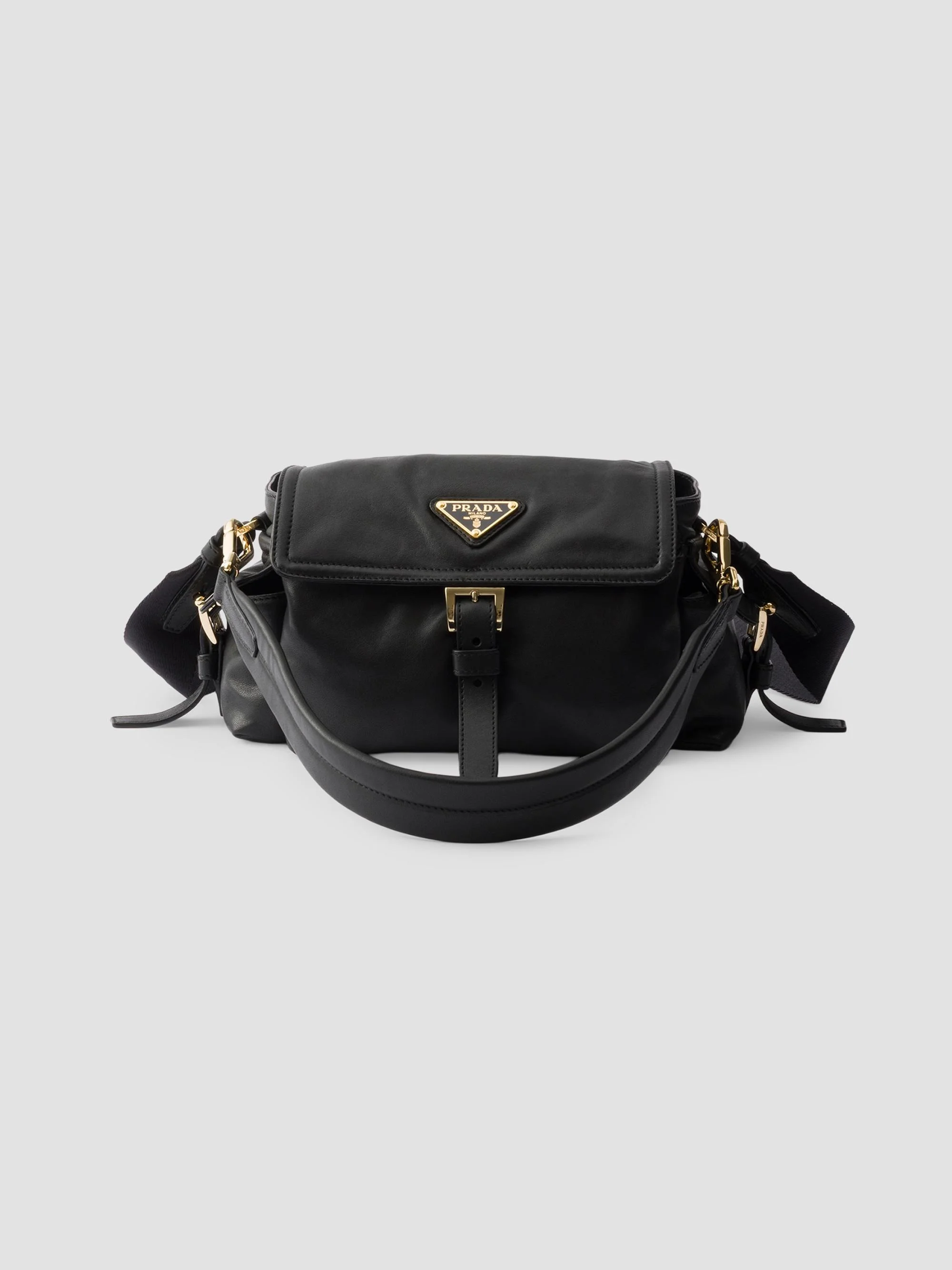 Women's Explore Nappa Leather Mini Top Handle Bag - Black - 1