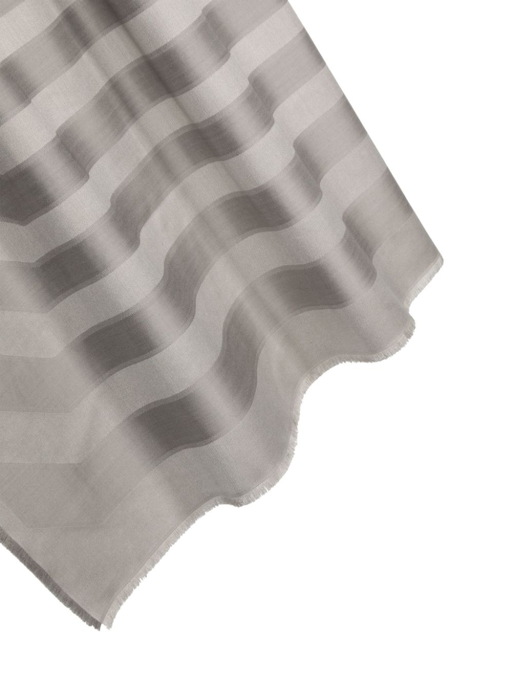 jacquard-logo striped scarf - 2