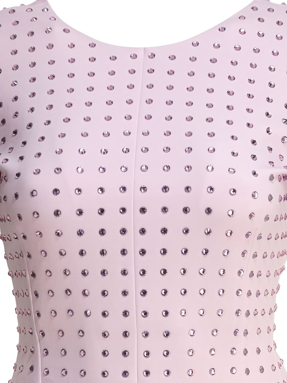 crystal-embellished short-sleeved mini dress - 3