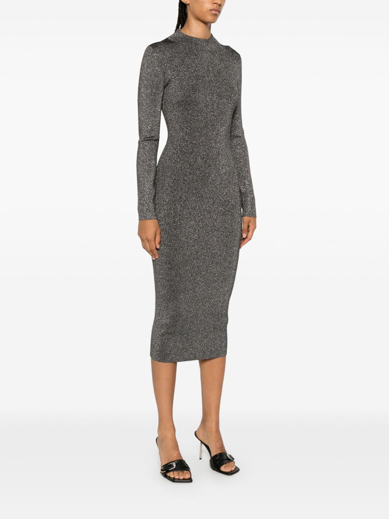 lamé midi dress 3