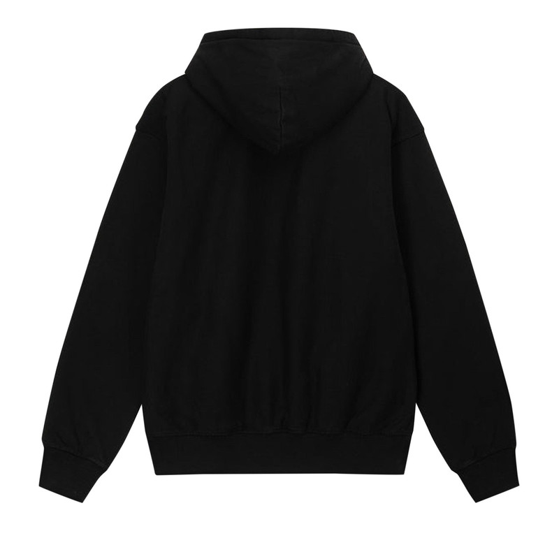 Stüssy Stussy Champion Pigment Dyed Hoodie 'Black' outlook